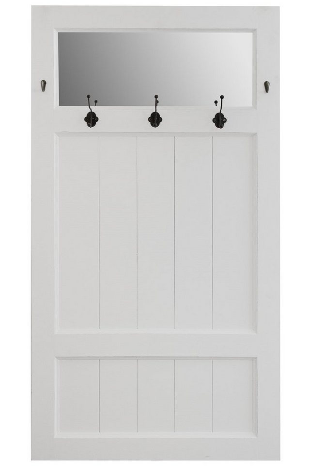 elbmöbel Garderobe Garderobe Tür Spiegel weiß Landhaus Holz Wandpaneel ...