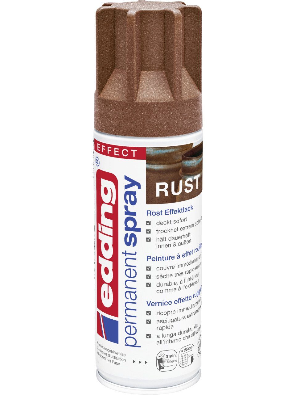 edding Sprühlack Edding 5200 Permanentspray 200 ml Rost Effekt