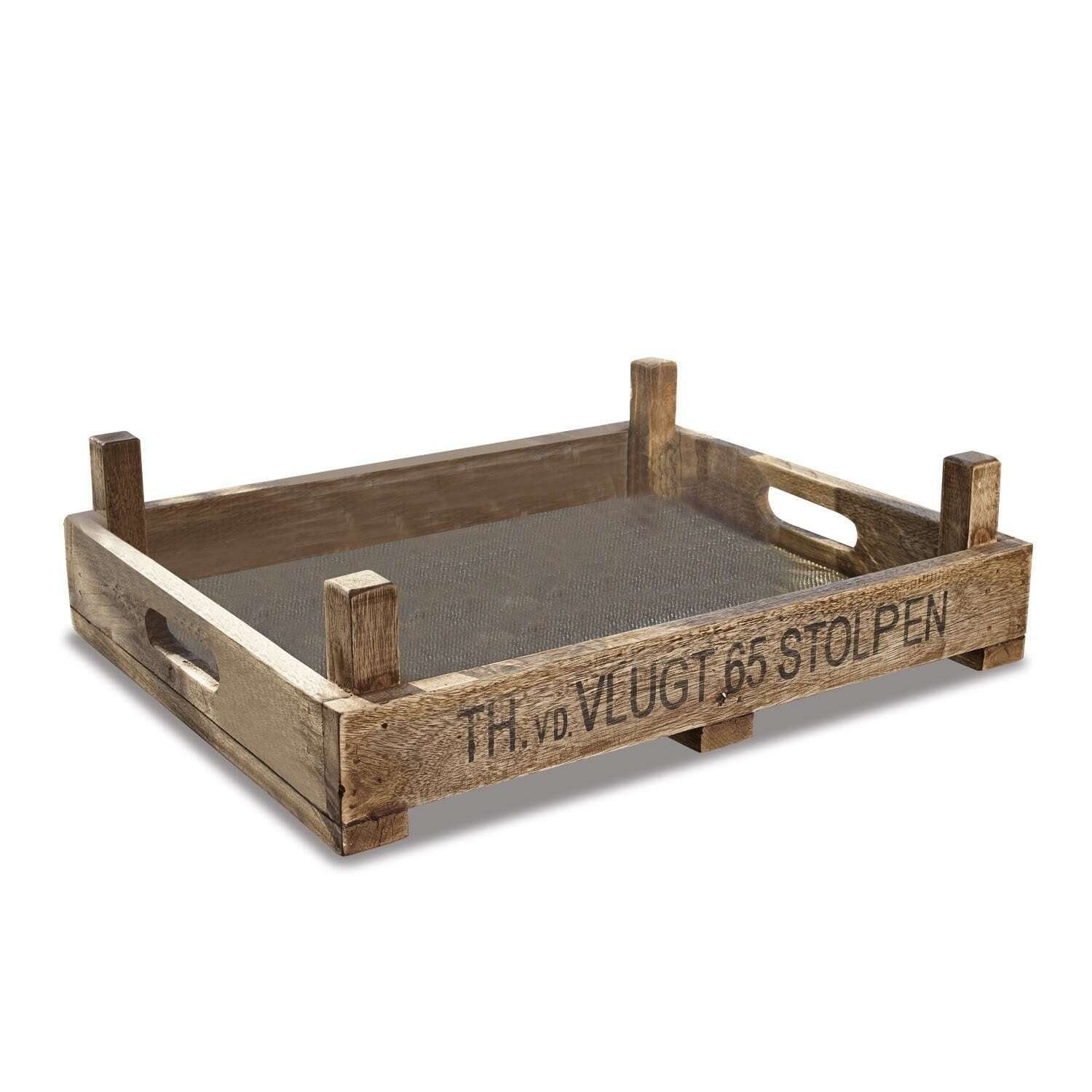 Tablett Tablett Stolpen braun