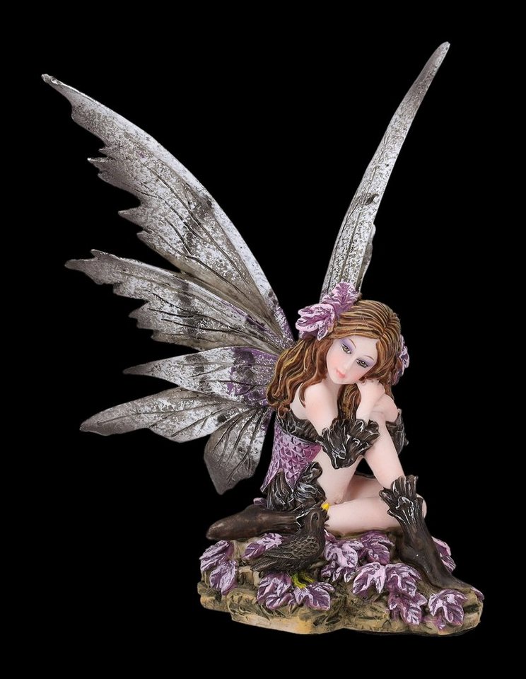 Fee Fairy Fantasy Statue Elfen Figur Belimone mit Einhorn und Eule