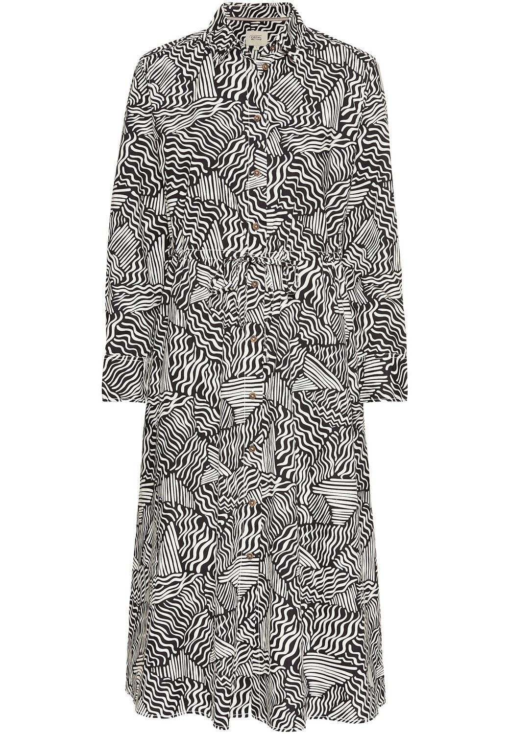 Blusenkleid mit Allover-Print Langarm
