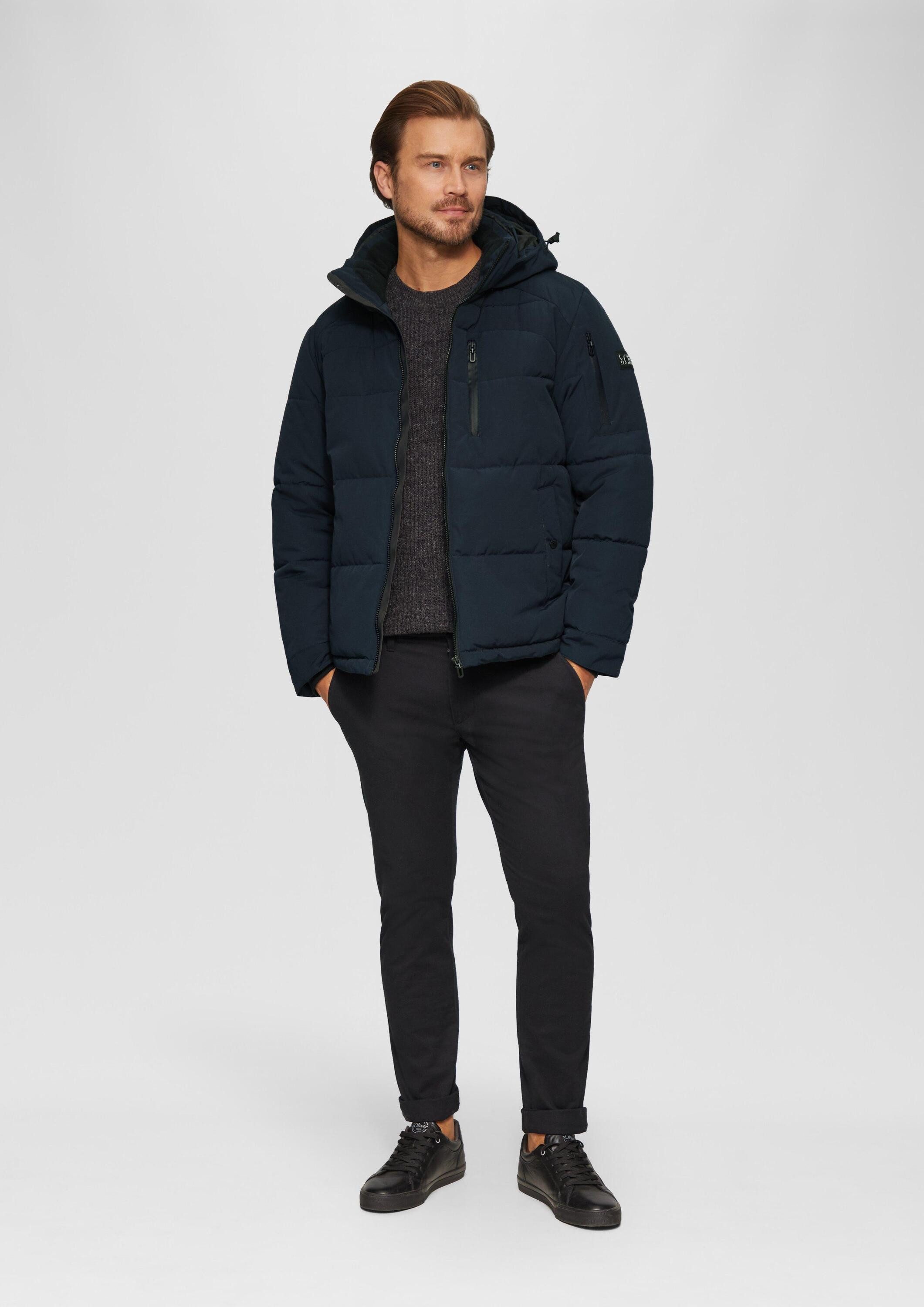 s.Oliver Winterjacke Outdoor-Jacke Wasserabweisende Steppjacke mit abnehmbarer Kapuze – Bild 5 von 5
