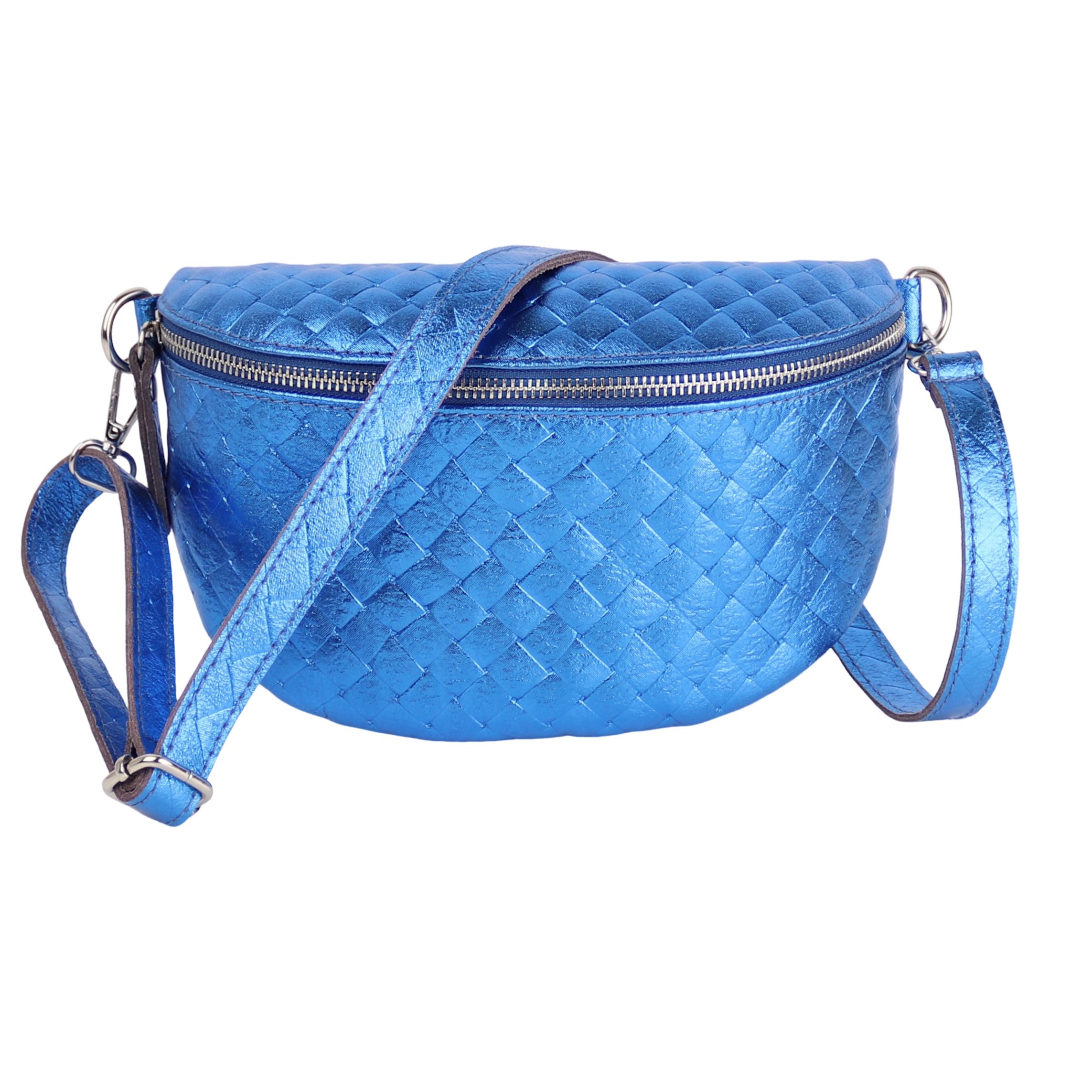 Bauchtasche Damen, Echtleder, Leder, Made in Italy, Umhängetasche, Brusttasche