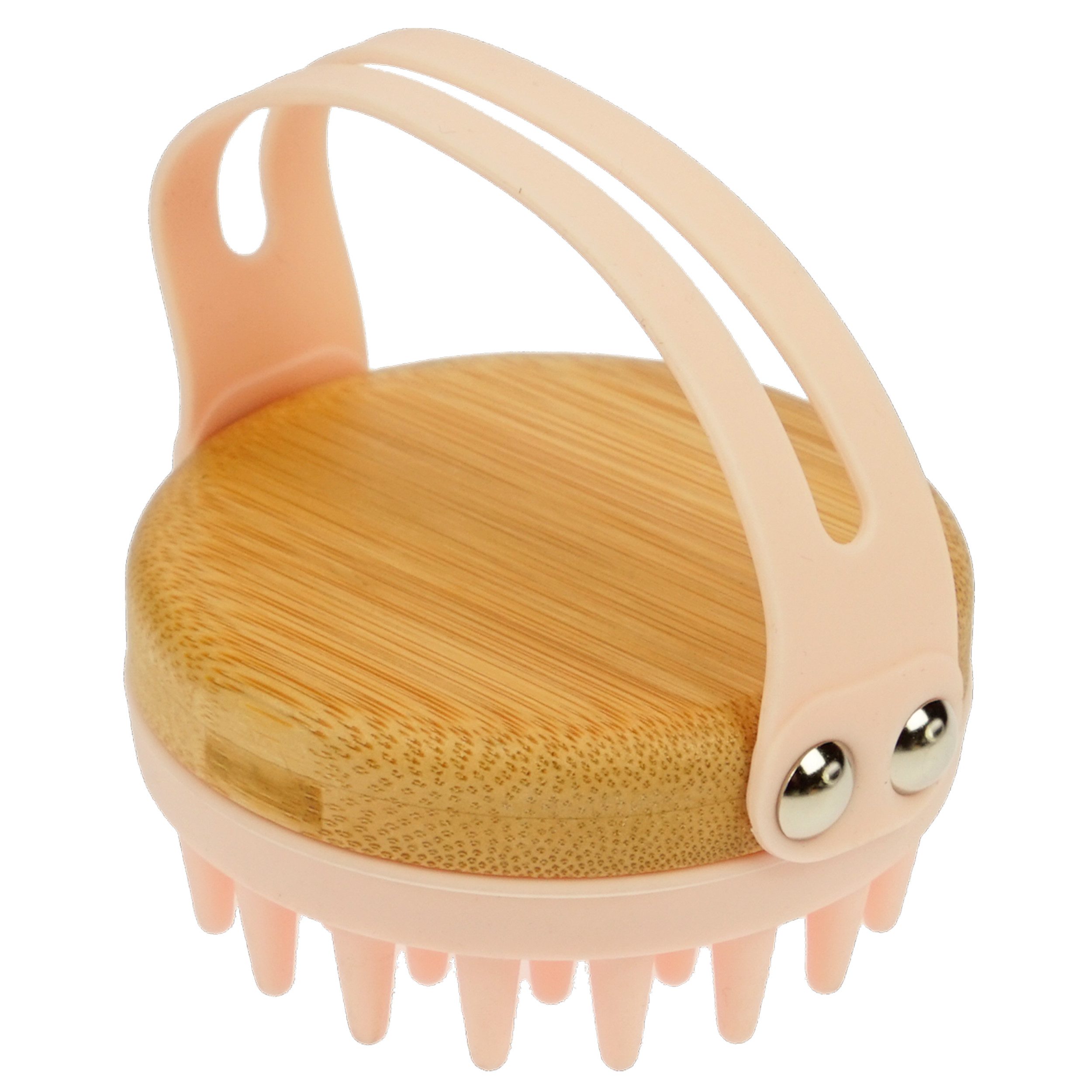 Fantasia Beauty Haarbürste Massagebürste, Bambus und Silikon, puder, 84 x 78 x 80 mm, 1-tlg., Massagebürste