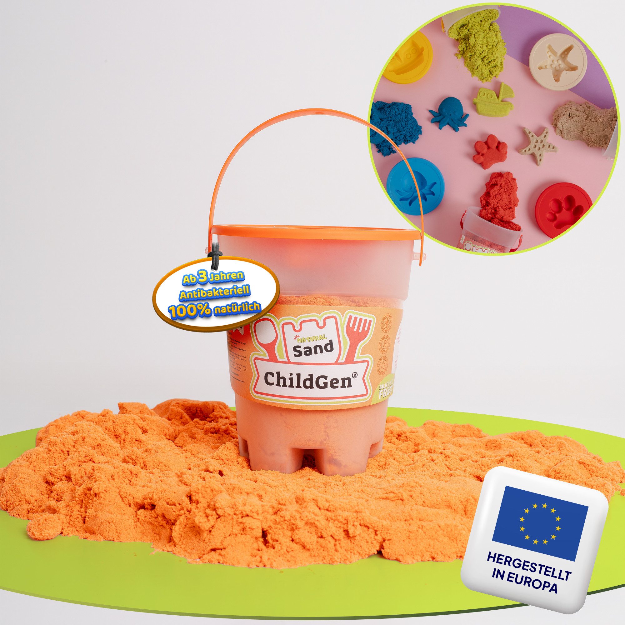 ChildGen Sandkasten Kinetischer Sand, Natürlich, ungiftig, günstig online kaufen