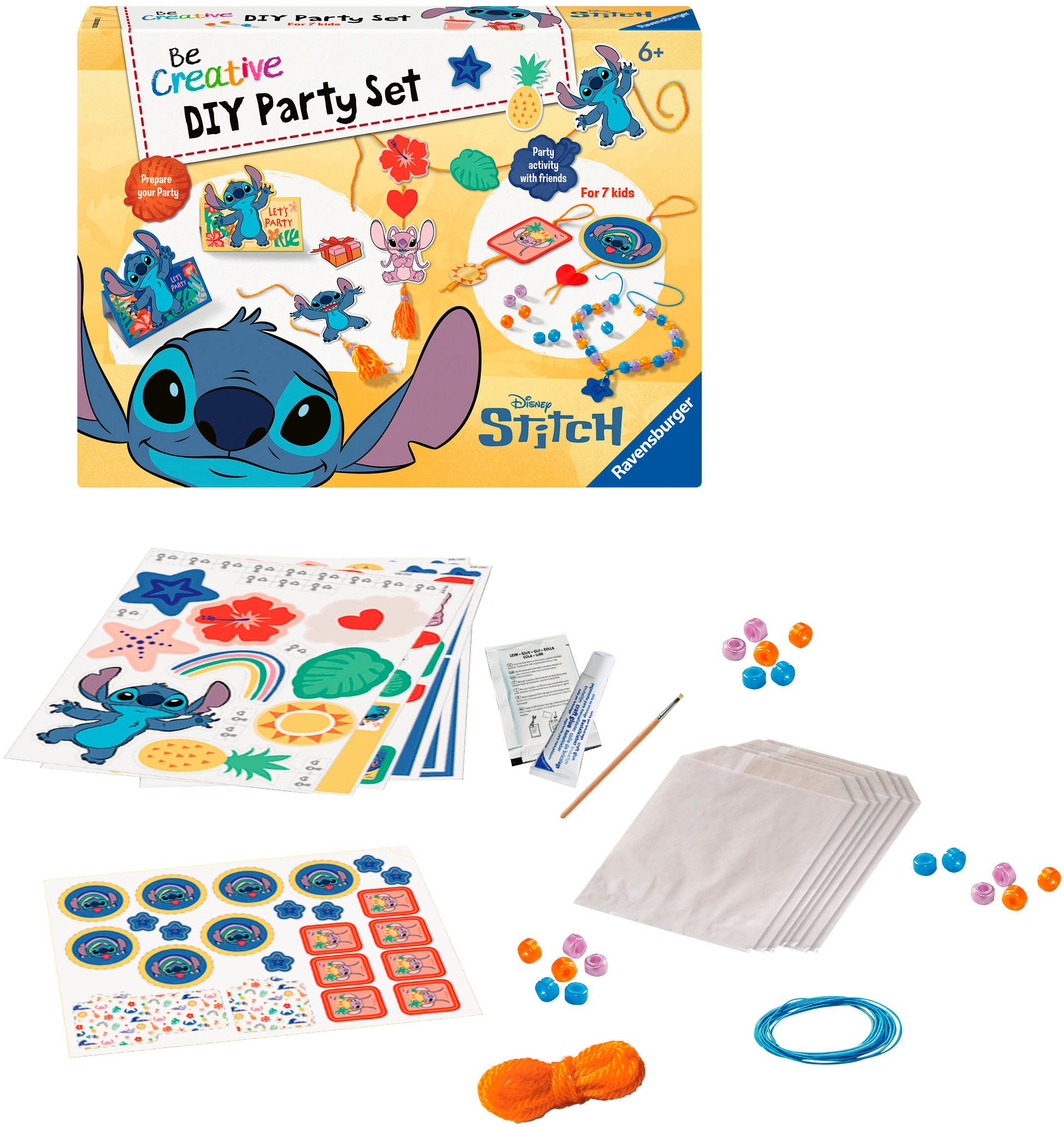 Ravensburger Kreativset BeCreative Maxi, Disney Stitch - DIY Party Set, Made in Europe