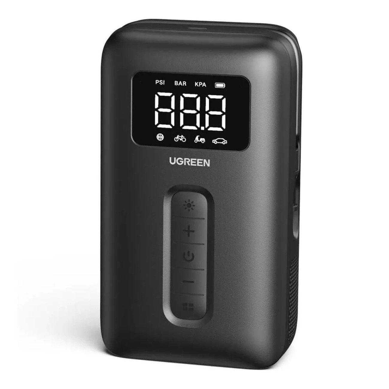 UGREEN Atemluftkompressor CD259 Luftkompressor mit Akku und LED-Beleuchtung – Schwarz, 12 W