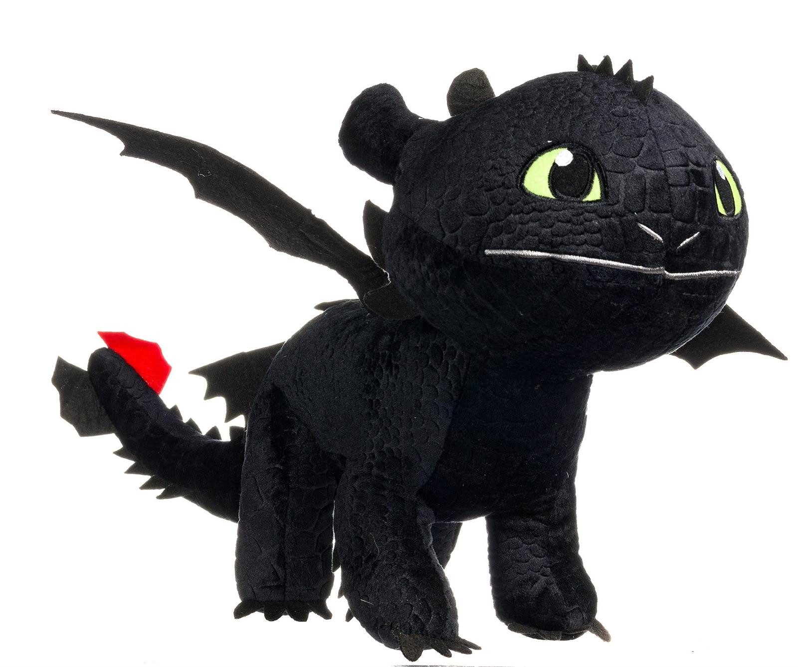 Teddys Rothenburg Kuscheltier Drache Ohnezahn schwarz 42 cm Nachtschatten