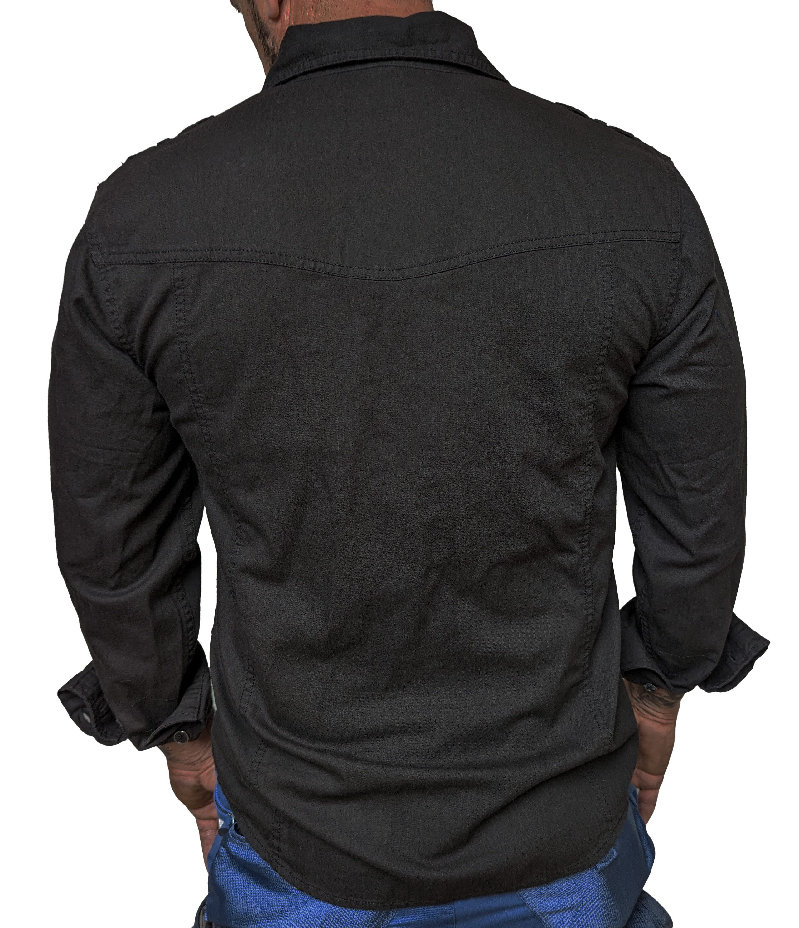 GASOLINE BANDIT® Jeanshemd mit Stickpatch und günstig online kaufen