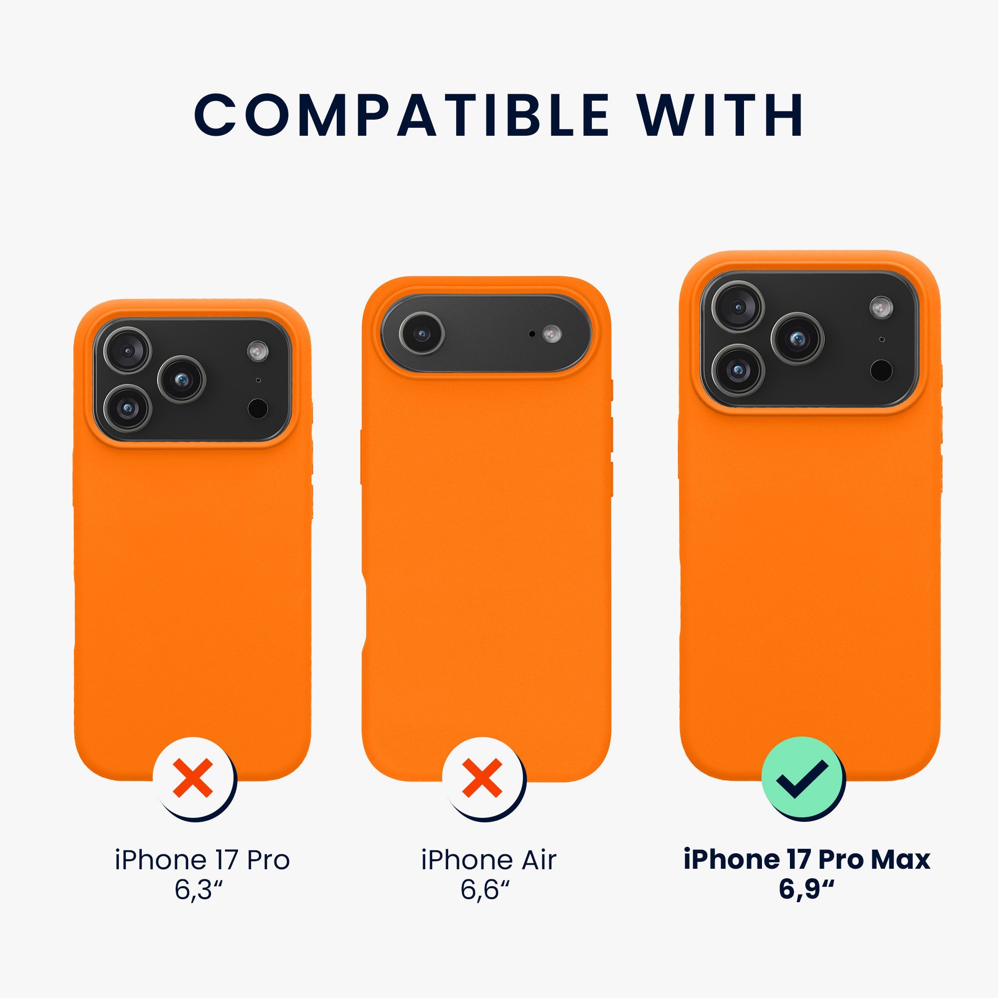kwmobile Smartphone-Hülle Hülle für Apple iPhone 17 Pro Max, Hülle Silikon gummiert - Handyhülle - Handy Case Cover