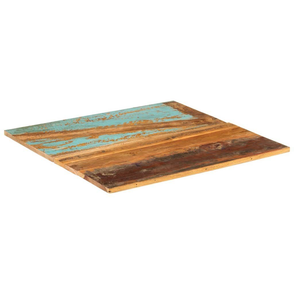 vidaXL Tischplatte Tischplatte (1 Quadratisch Altholz 70x70 15-16 mm Massiv cm St)