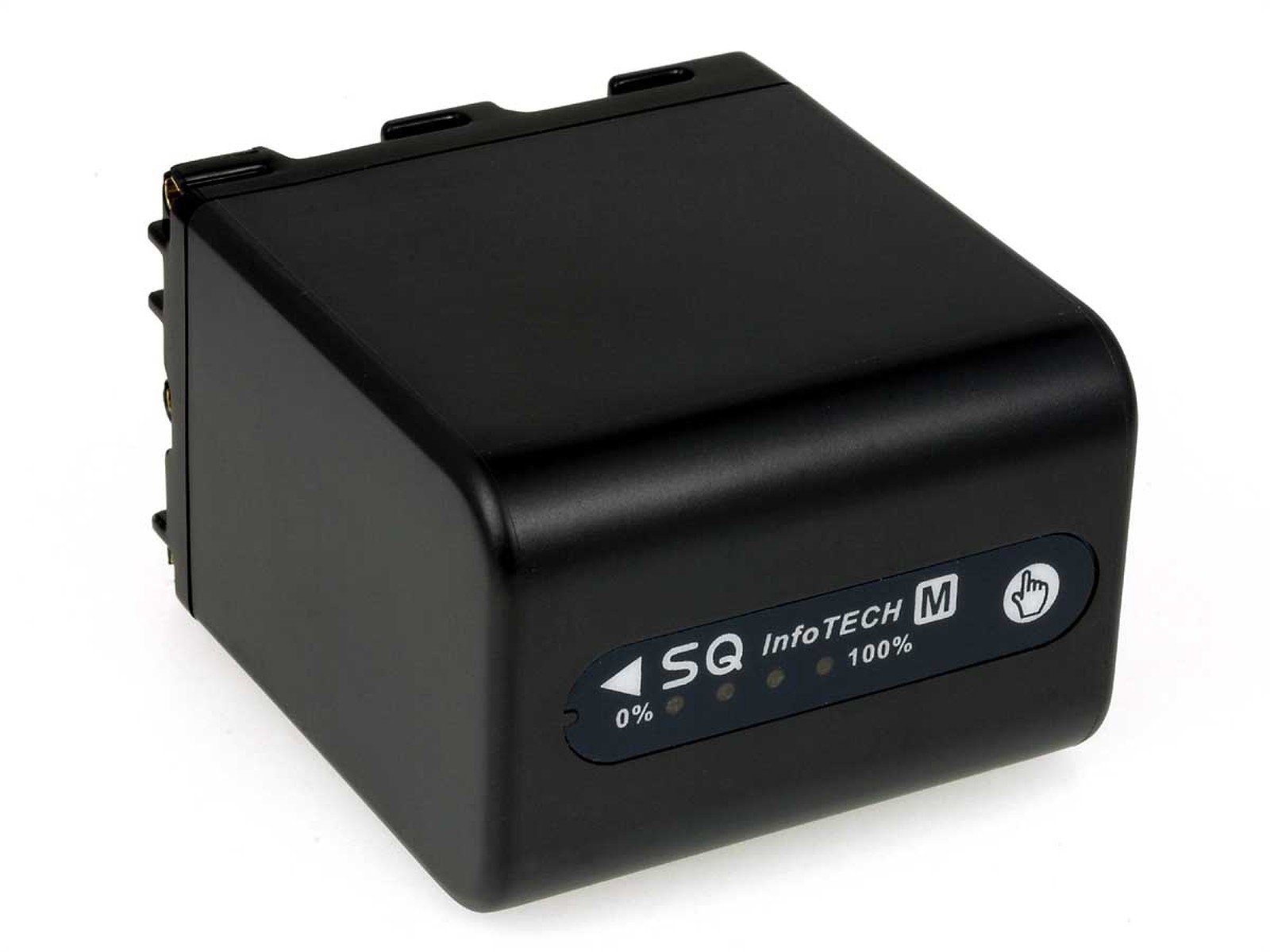 Powery Akku für Sony Typ NP-FM30 4200mAh Anthrazit mit LEDs Kamera-Akku 4200 mAh (7.4 V)