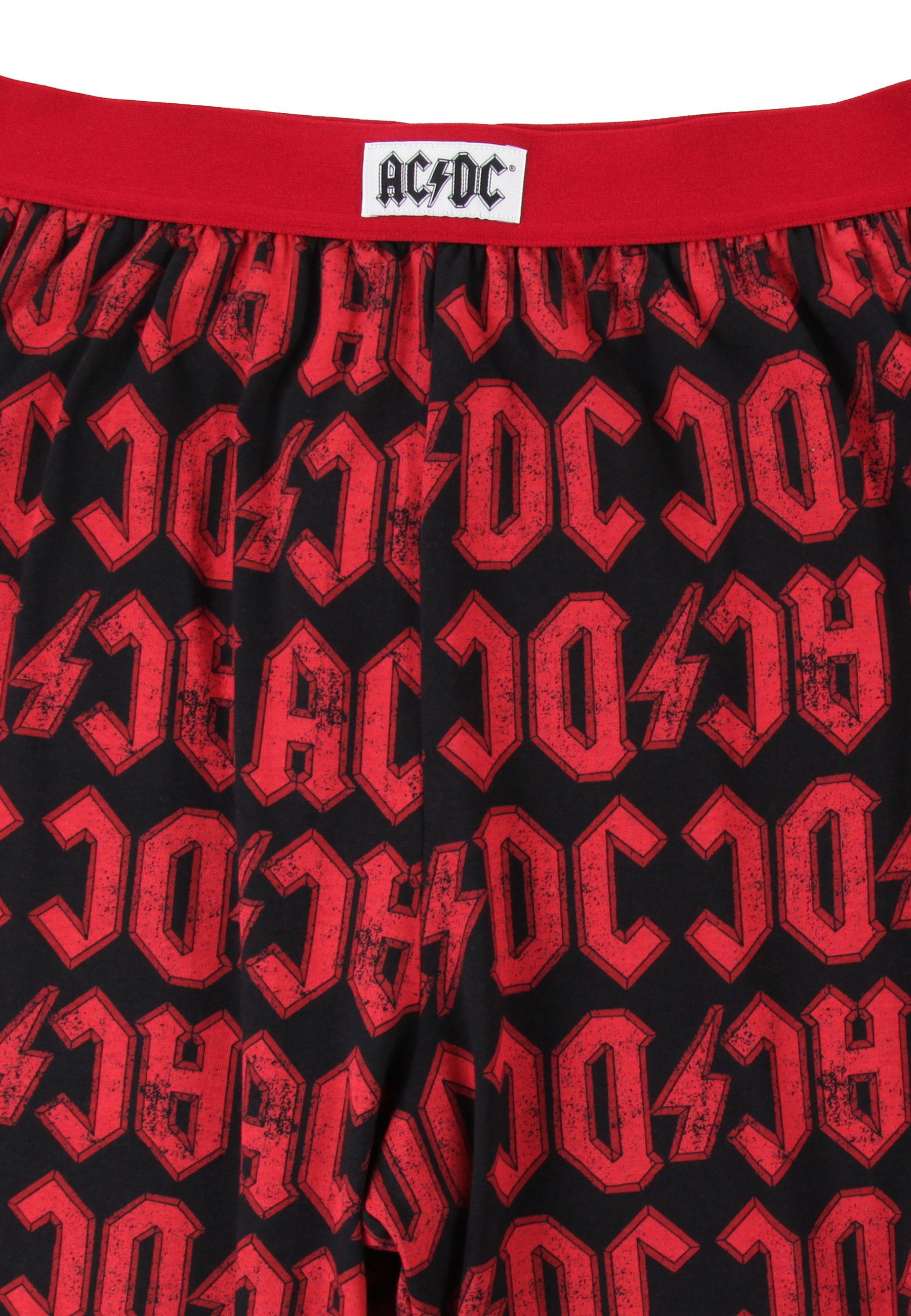 Loungepants Recovered Black - Logo Distressed AC/DC Loungepant
