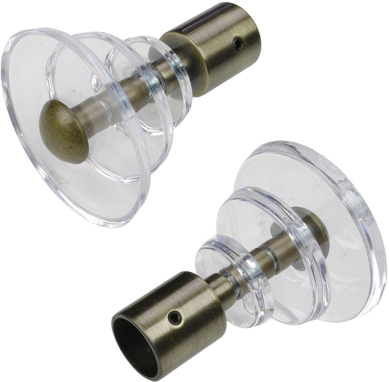Liedeco Gardinenstangen-Endstück Luna, Gardinen, (Set, 2-St), günstig online kaufen