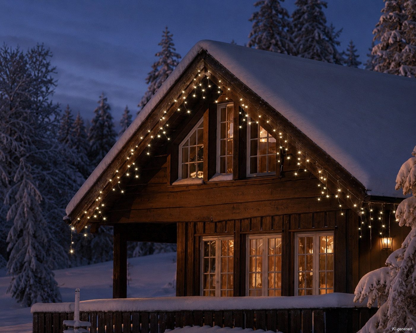 Lumineo LED-Lichterkette Lumineo Lichtervorhang ICICLE TWINKLE 490 LED 20 m warm weiß, schwarz, 8 Twinkle-Effekte, 8h-Timer, Indoor/Outdoor, + 5 m Zuleitung – Bild 2 von 5