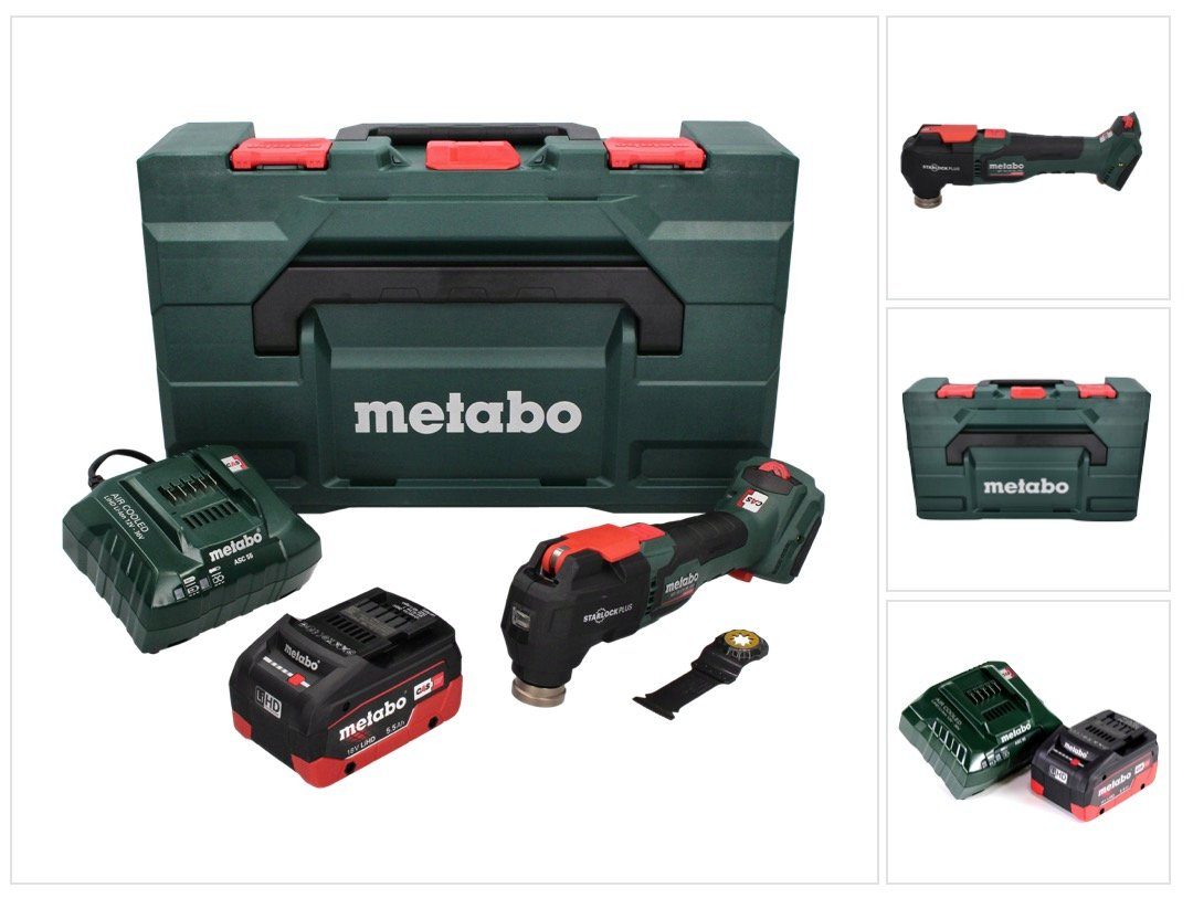 metabo Akku-Multifunktionswerkzeug MT 18 LTX BL QSL Akku Multitool 18 V Brushless Starlock Plus + 1x Akk