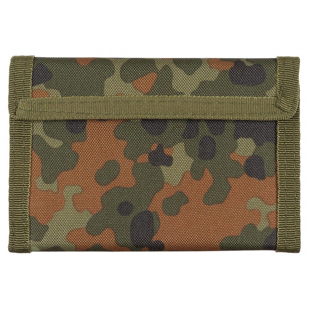 MFH Geldbörse Nylongeldbörse, flecktarn, mit Klettverschluß (Packung, mit Schlüsselring)