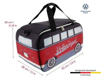 VW Collection by BRISA Kühltasche Volkswagen Thermotasche im T1 Bulli Bus Design, isolierte Picknick-Tasche, 25L