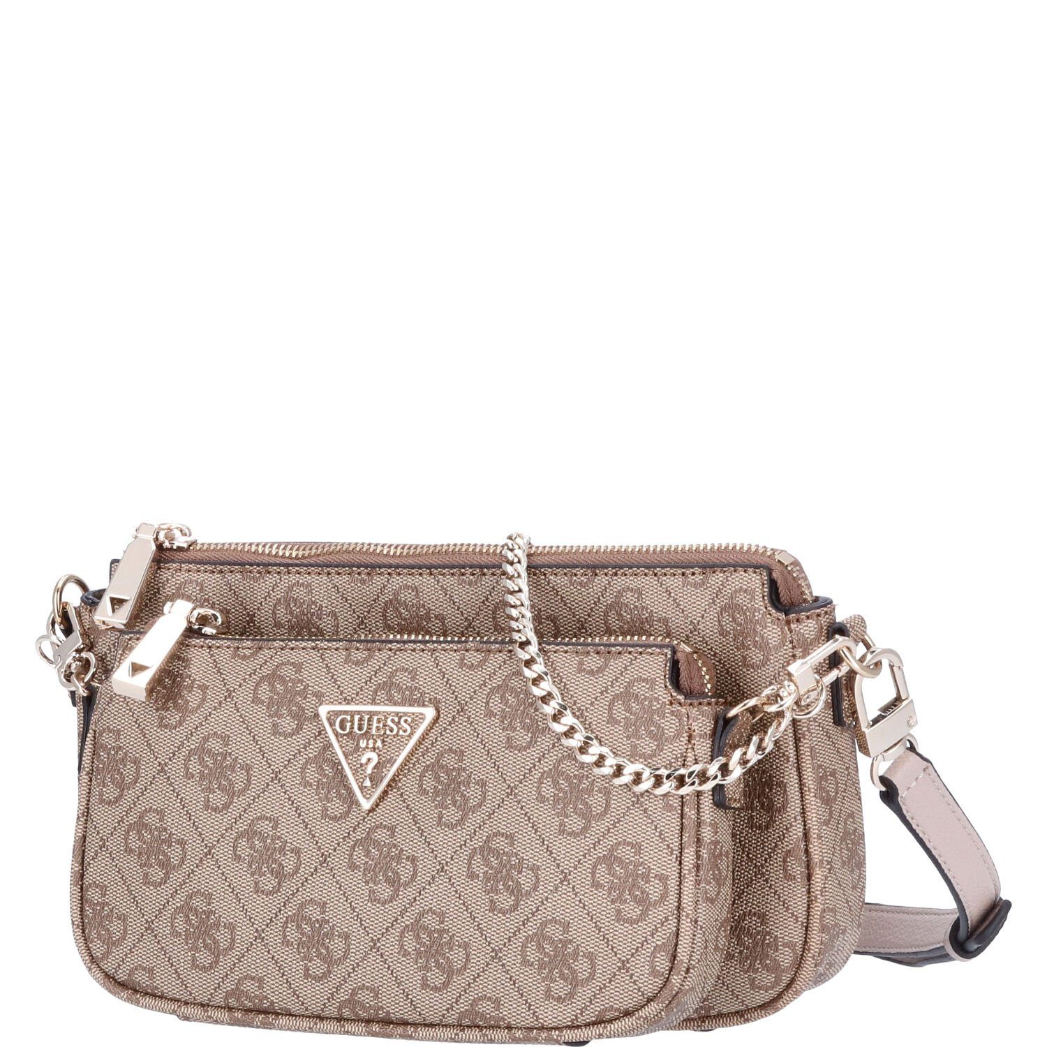 Guess Umhängetasche GUESS Damen Schultertasche Noelle Latte Logo (1, 1-tlg., 1)
