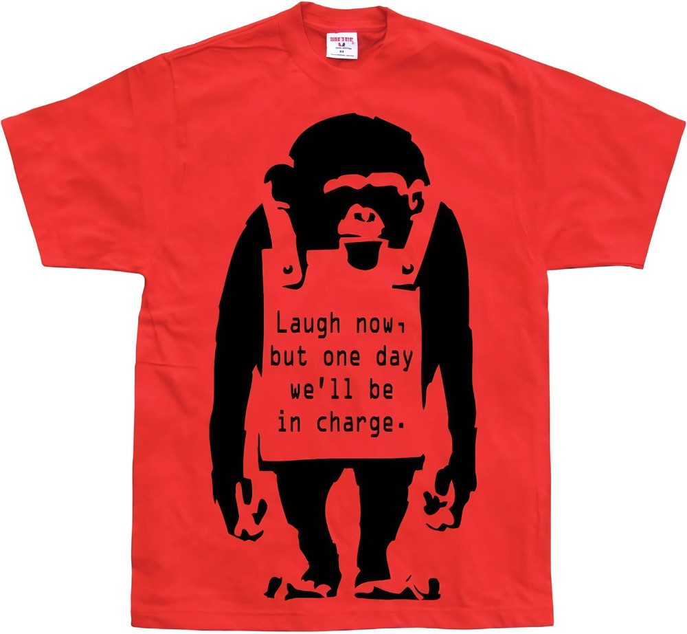 BANKSY T-Shirt Laugh Now T-Shirt