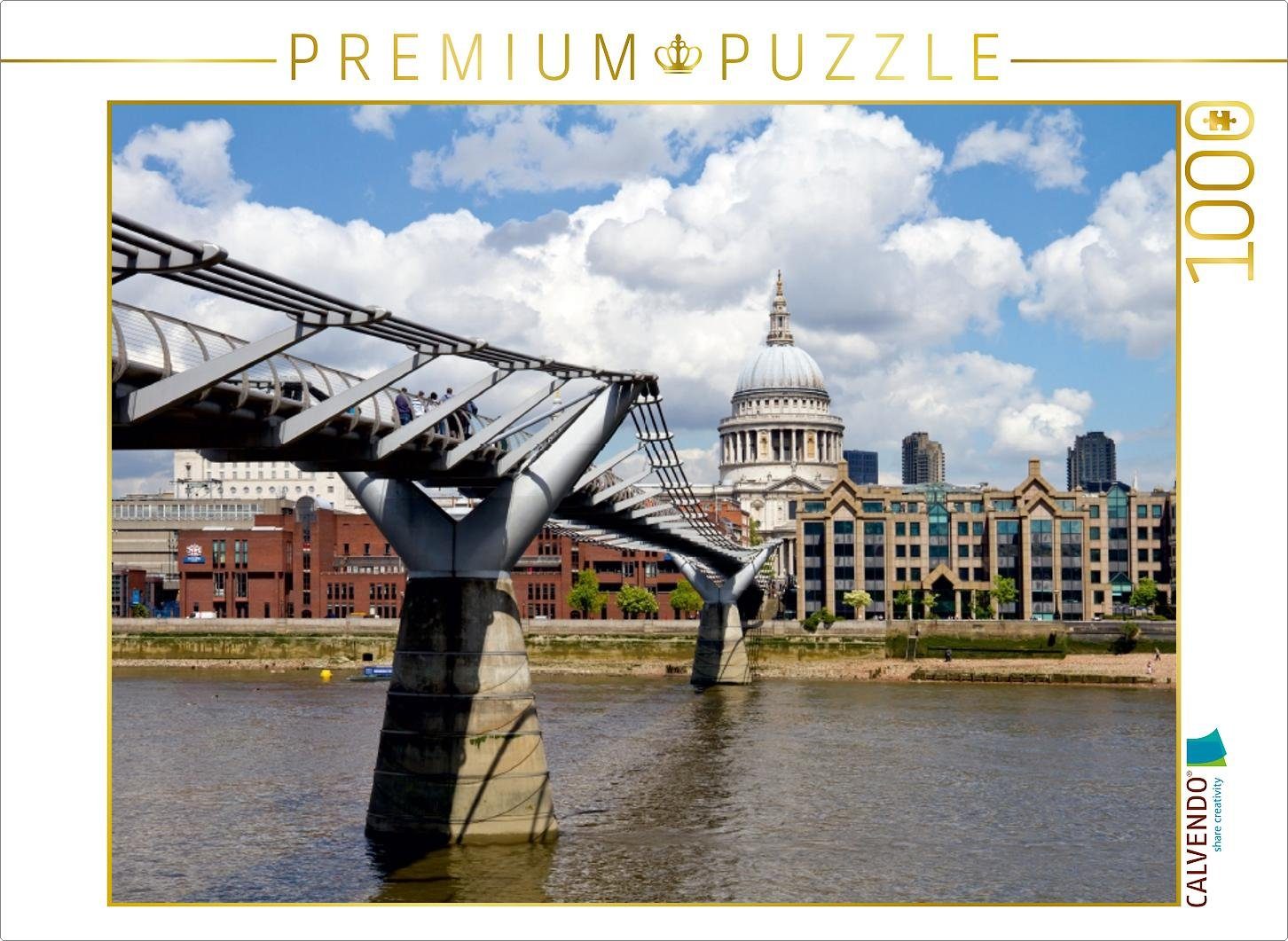 CALVENDO Puzzle CALVENDO Puzzleteile Bild Teile St Paul’s Puzzle 64 1000 48 1000 Millennium cm Melanie Cathedral Bridge Viola, Foto-Puzzle Lege-Größe und von x