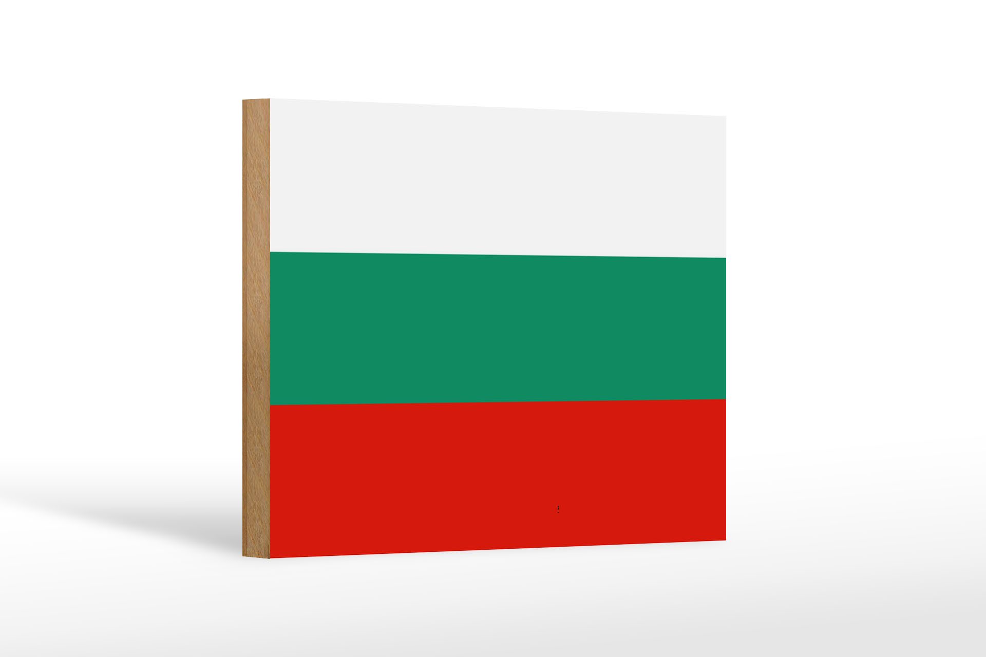 Femer GmbH Holzbild Flagge Bulgariens 18x12 cm Flag of Bulgaria, Flaggen (1 St), Glatte Holzfaserplatte (MDF), vorn beschichtet