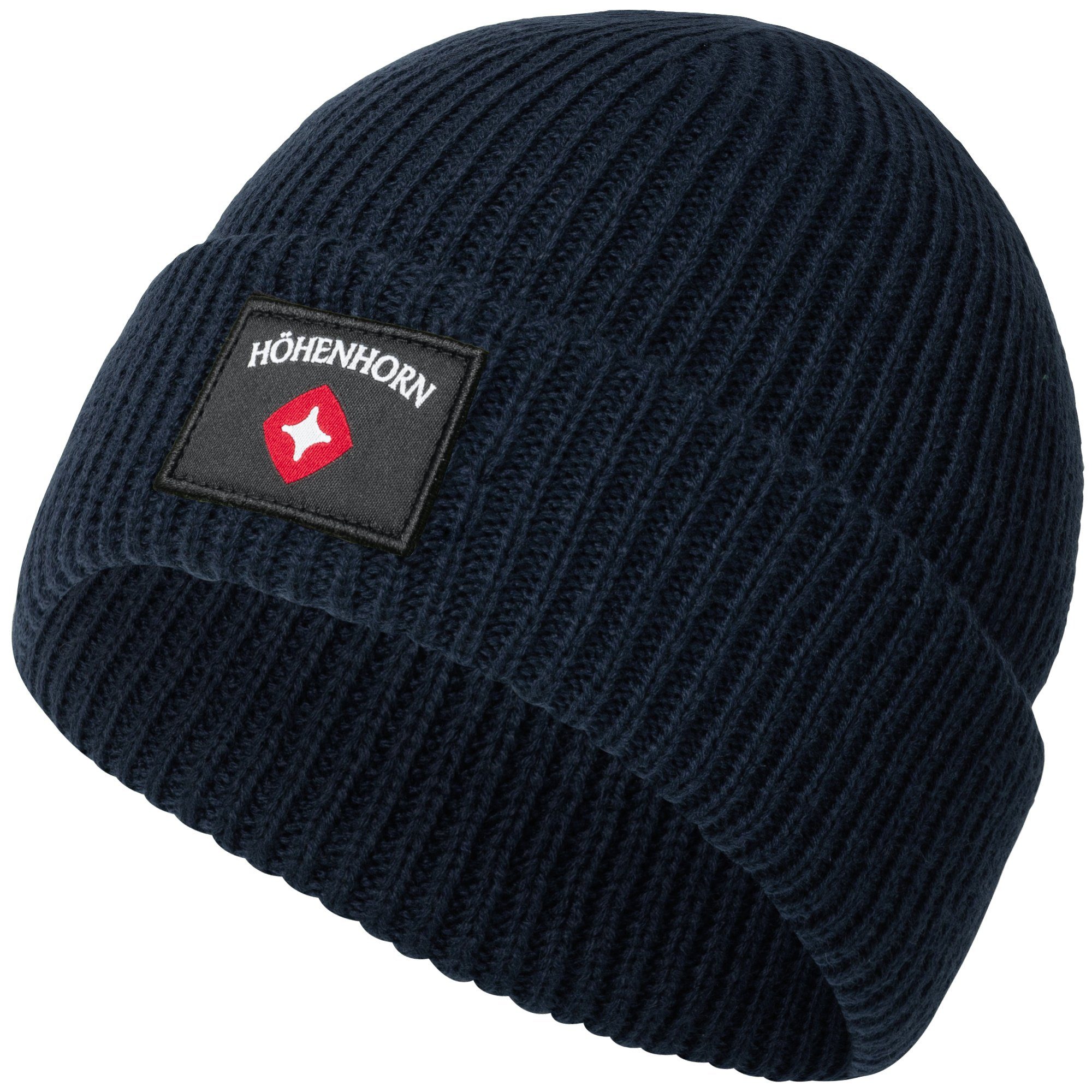 Höhenhorn Beanie Ronce Knitted Beanie Unisex Herren Damen Mütze Wintermütze Strickmütze Dunkelblau (0520)