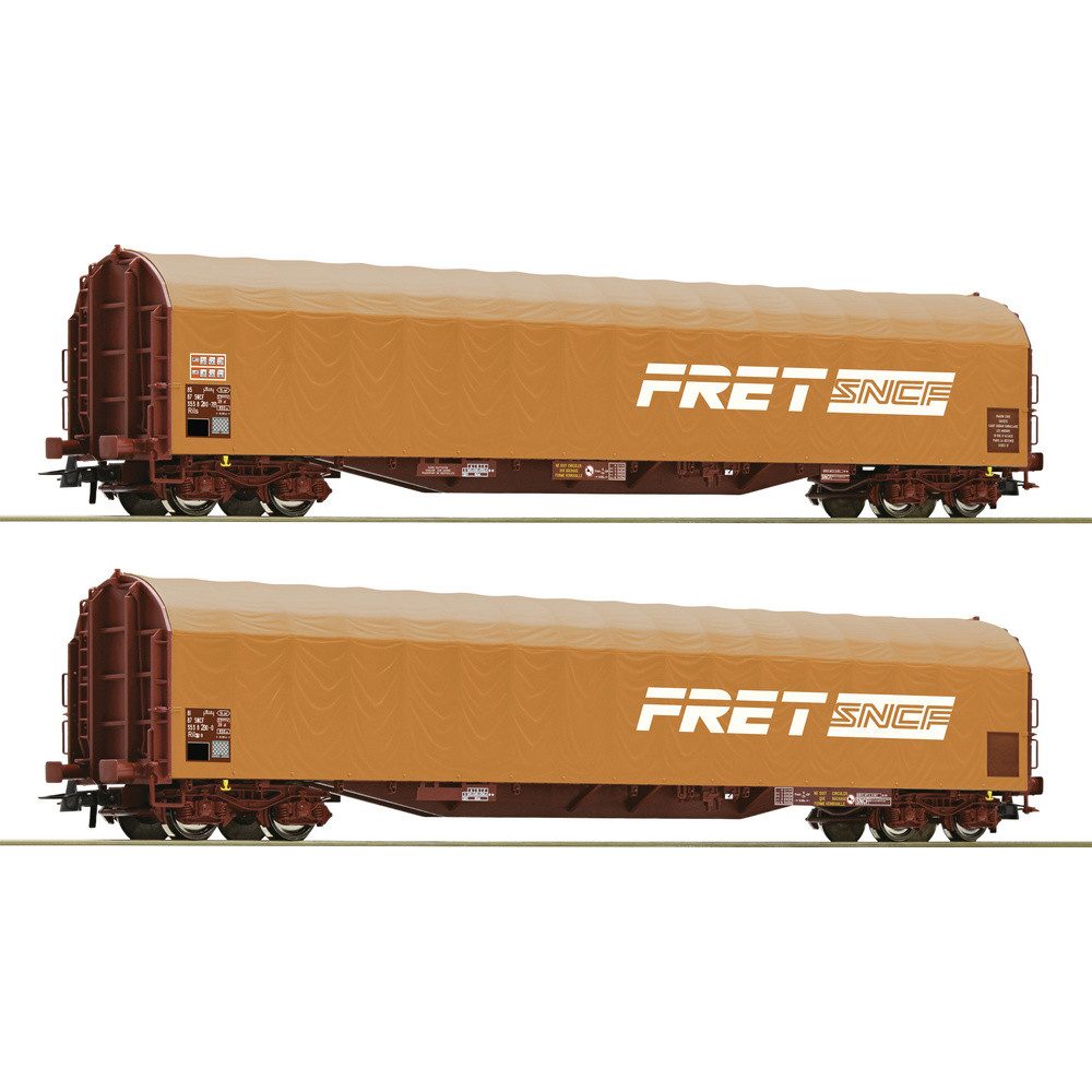 Güterwagen Roco 6600161 H0 2er-Set Schiebeplanenwagen der SNCF