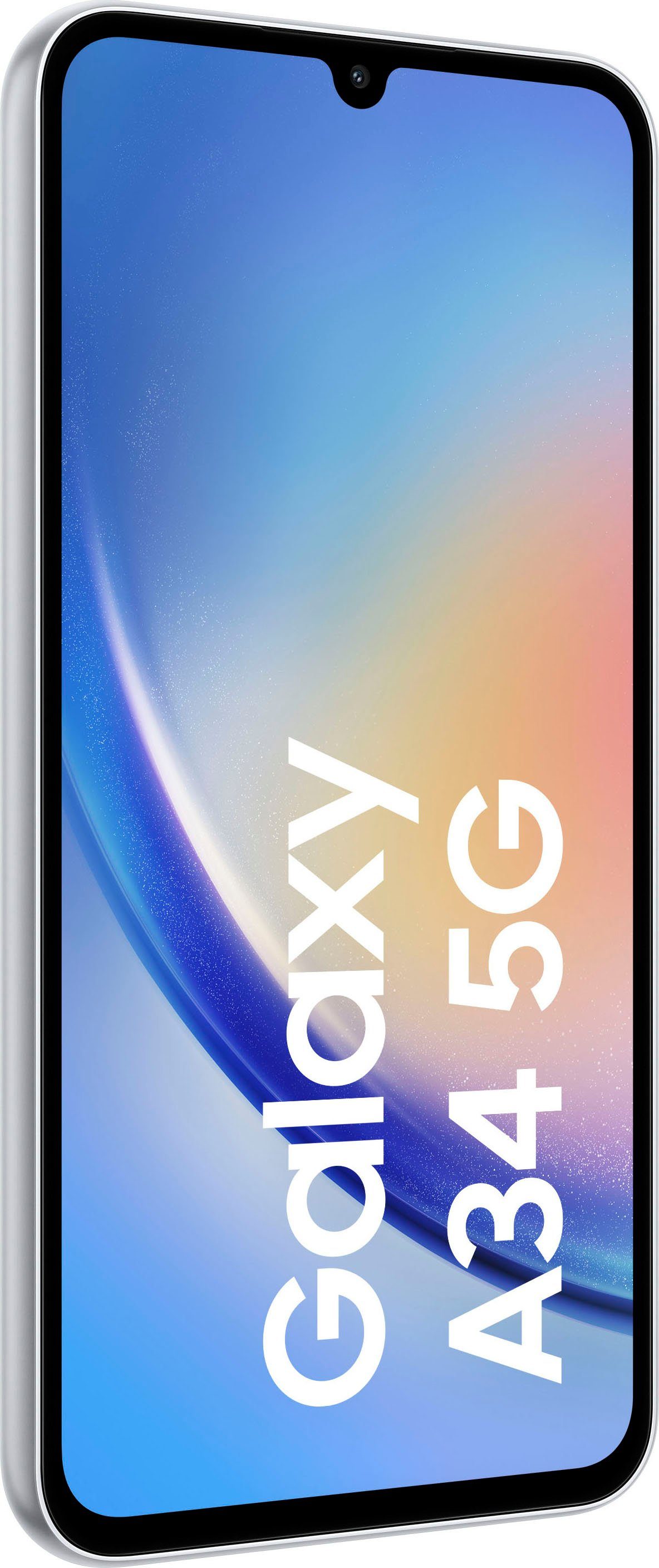 Samsung Galaxy A34 5G 256GB 256 cm/6,6 Smartphone Kamera) Speicherplatz, (16,65 GB 48 silber MP Zoll