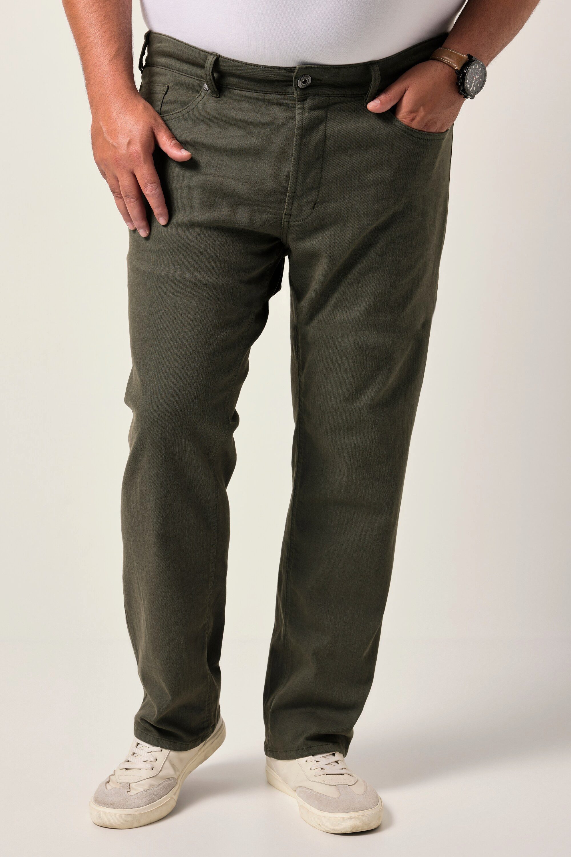 Men Plus 5-Pocket-Jeans Color-Jeans Denim Bauchfit Regular Fit 5-Pocket günstig online kaufen