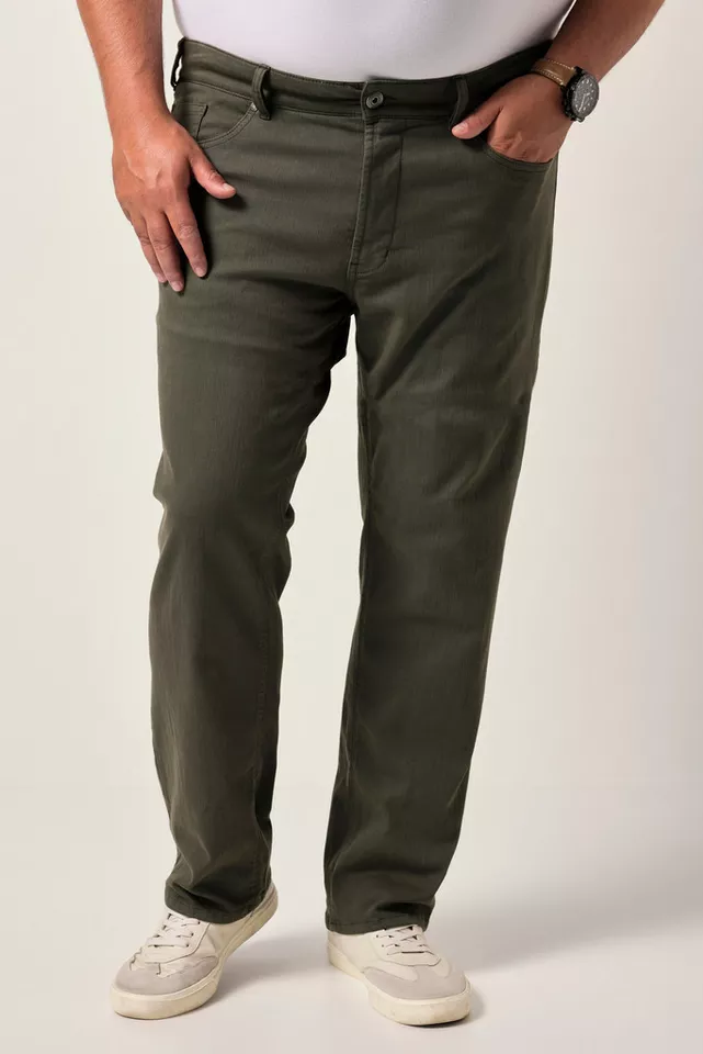 men plus 5-Pocket-Jeans Color-Jeans Denim Bauchfit Regular Fit 5-Pocket