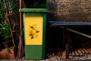 MuchoWow Wandsticker Orange - Obst - Gelb (1 St), Mülleimer-aufkleber, Mülltonne, Sticker, Container, Abfalbehälter