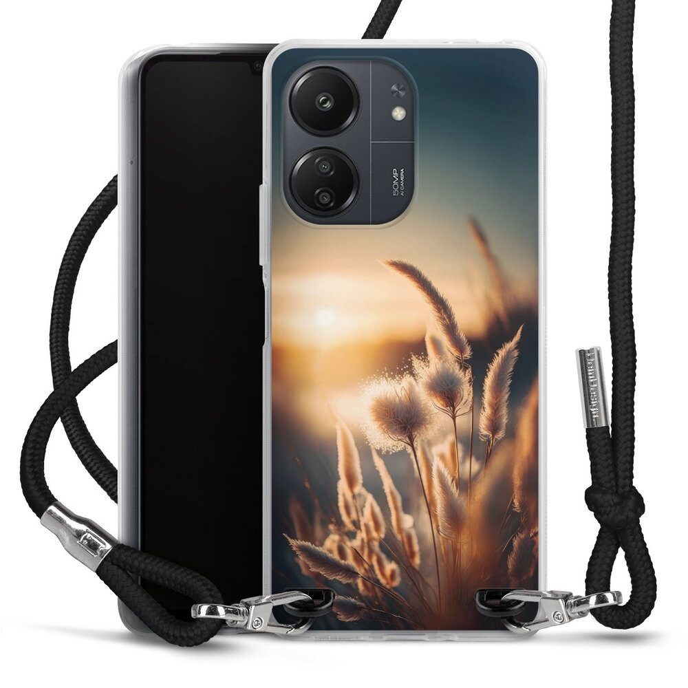DeinDesign Handyhülle Pampasgras Sonne Natur Beautiful Back Light with AI, Xiaomi Redmi 13C 4G Handykette Hülle mit Band Case zum Umhängen