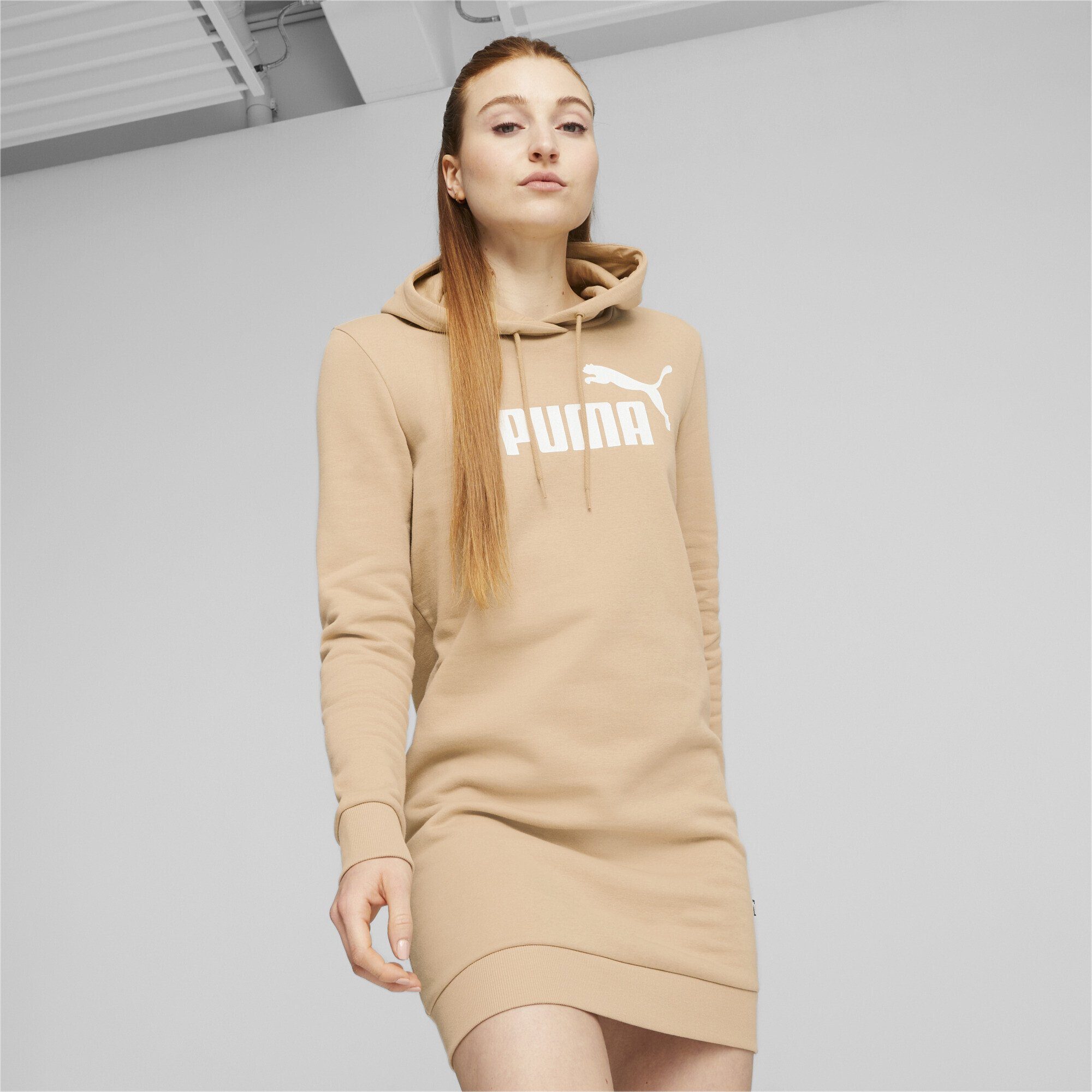 PUMA Sweatkleid Essentials Logo Kapuzenkleid Damen