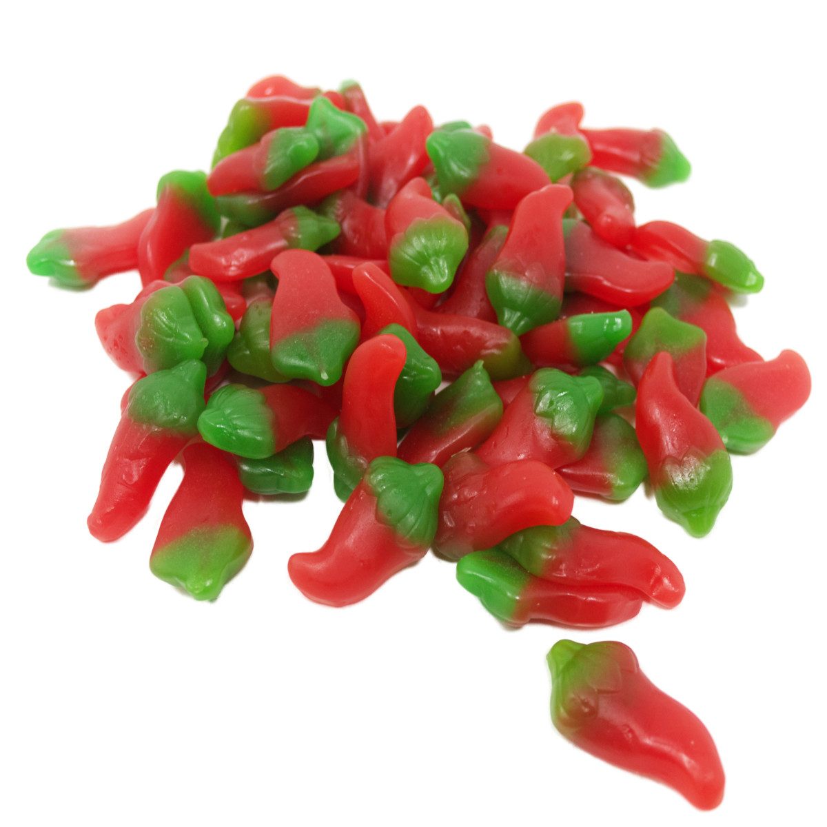 Fruchtgummi Bären & Co. Süßigkeit, Fruchtgummi Hot Pepper mit Chili und Erdbeeraroma mittelscharf 175g