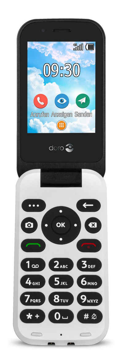 Doro 7030 schwarz Seniorenhandy (7,11 cm/2.8 Zoll, 3 MP Kamera, GPS, Notruftaste, SOS, Große Tasten, Whatsapp und Facebook)