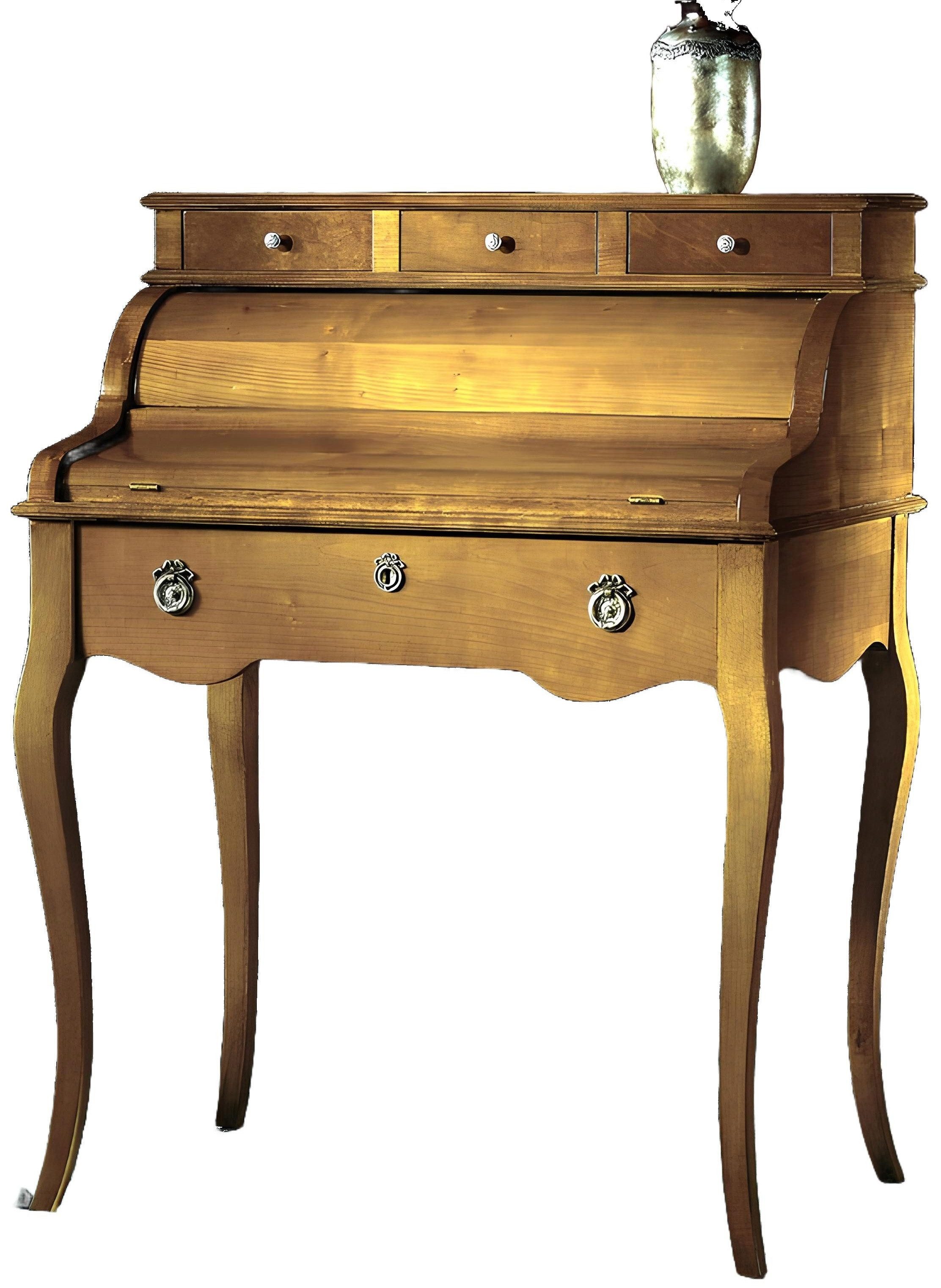 Xlmoebel Sekretär Antiker Schreibtisch aus massivem Holz mit italienischem Flair (1 St., Sekretaer Tisch), Hergestellt in Italy