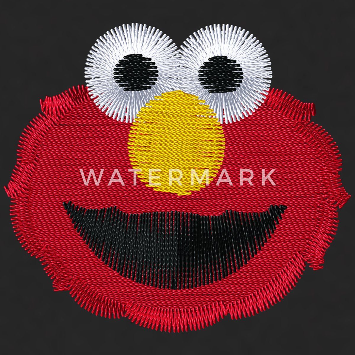 Spreadshirt Hoodie Sesamstraße Elmo Gesicht Stick Unisex Hoodie (1-tlg)