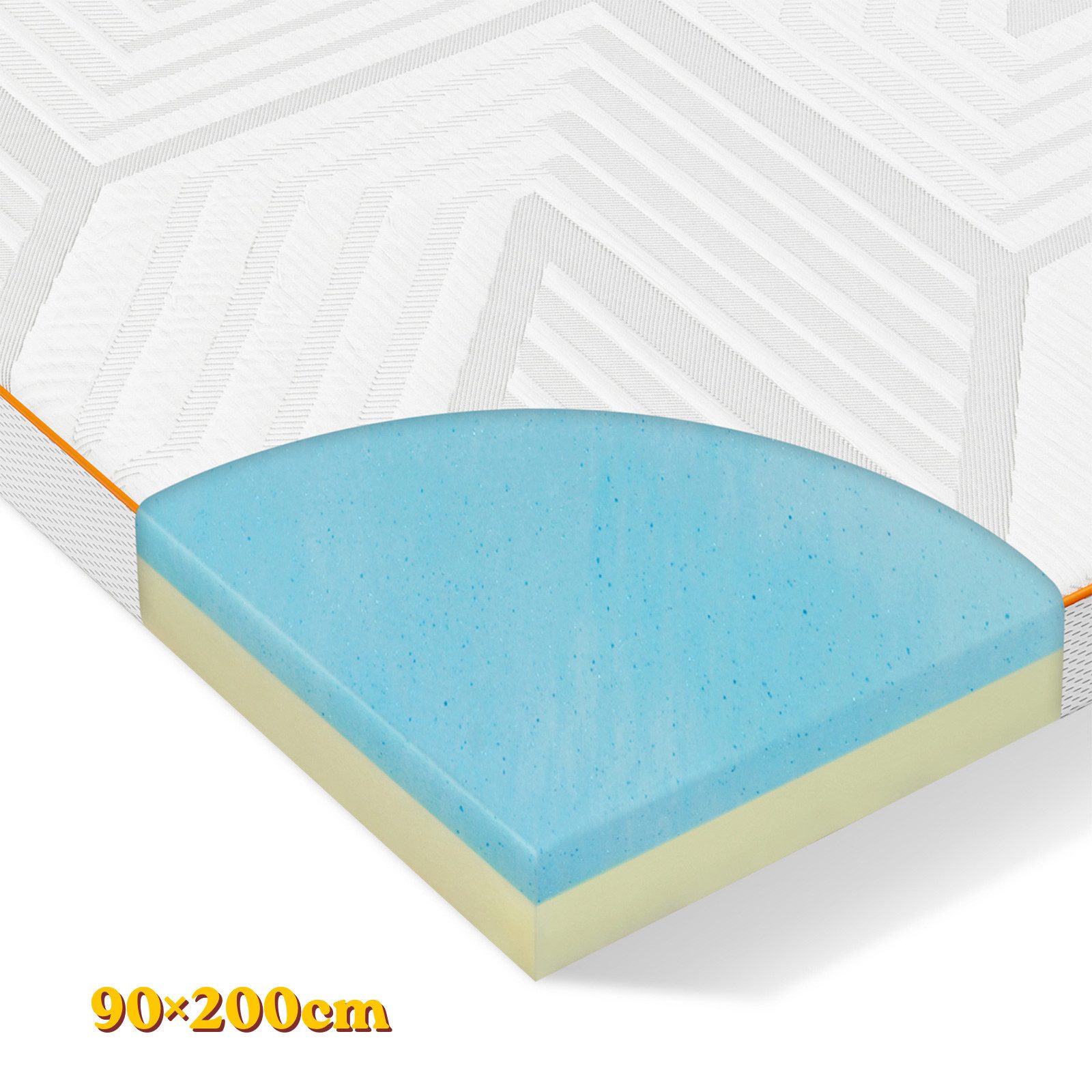 Simloveve, Topper Matratzentopper Gel-Schaum Mattress Topper, Topper 90×200, 140×200, 180×200cm Für Boxspringbett, Schlafsofa