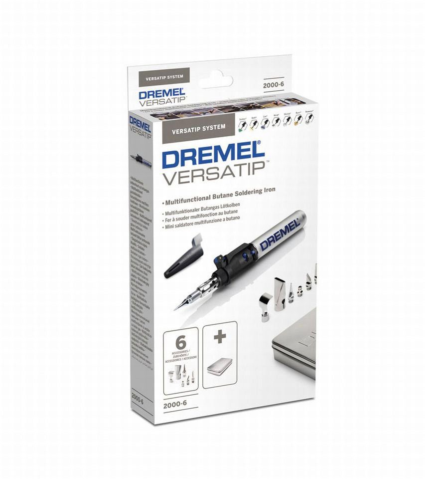 DREMEL Lötkolben 6-tlg., max. °C, 1200 versch. Anwendungen, Brennzeit für Versatip, min 90 max. Gas, 6