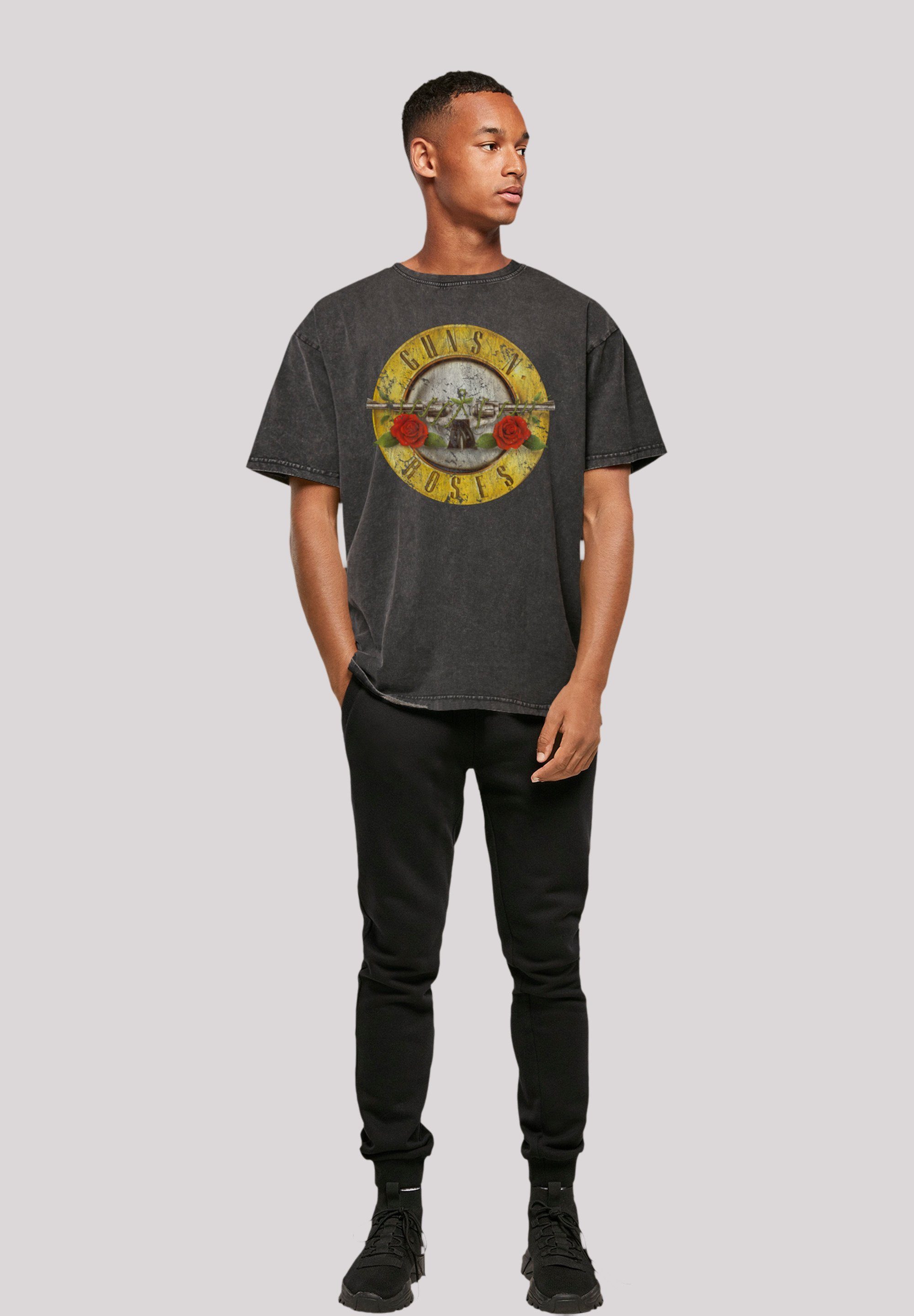 F4NT4STIC T-Shirt Black 'n' Classic Print schwarz Vintage Guns Roses Logo