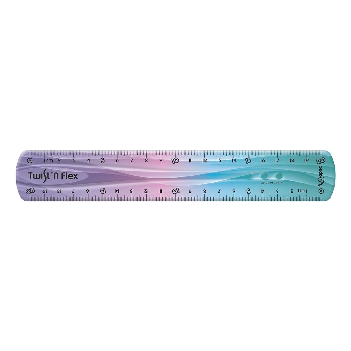 MAPED Lineal Twist'n Flex, biegsam, beidseitiger Maßstab