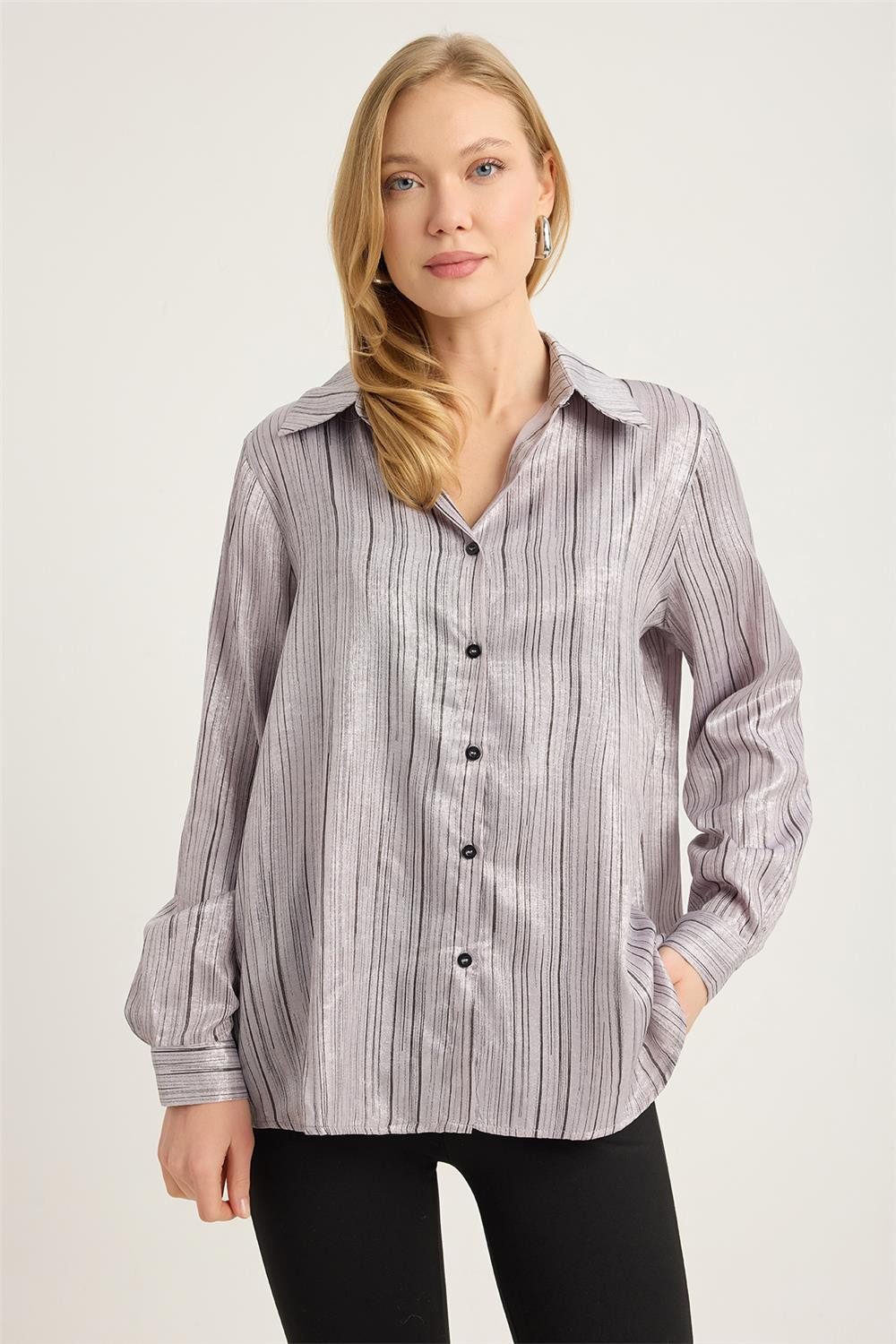 HomeStore Businesshemd Metallic-Hemd