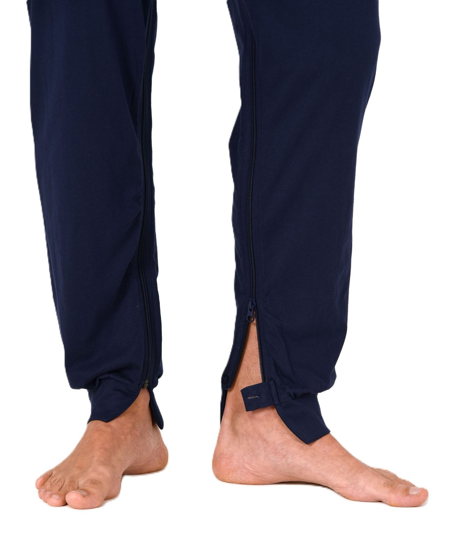 Normann Pyjama Herren kurzarm Pflegeoverall mit langen Bein und 2 Reissverschlüssen