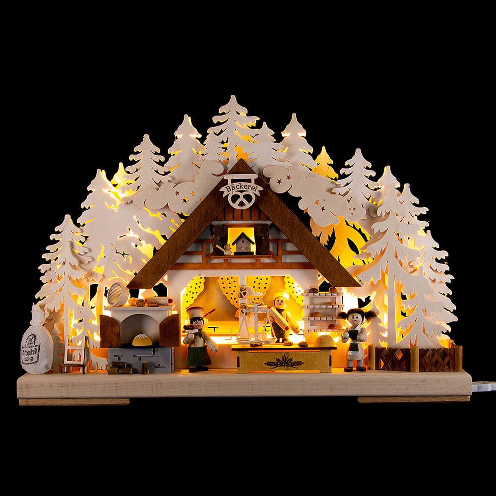 RATAGS Kunsthandwerk Schwibbogen 3D-Schwibbogen Weihnachtsbackstube (44x29x7cm) von RATAGS Holzdesign