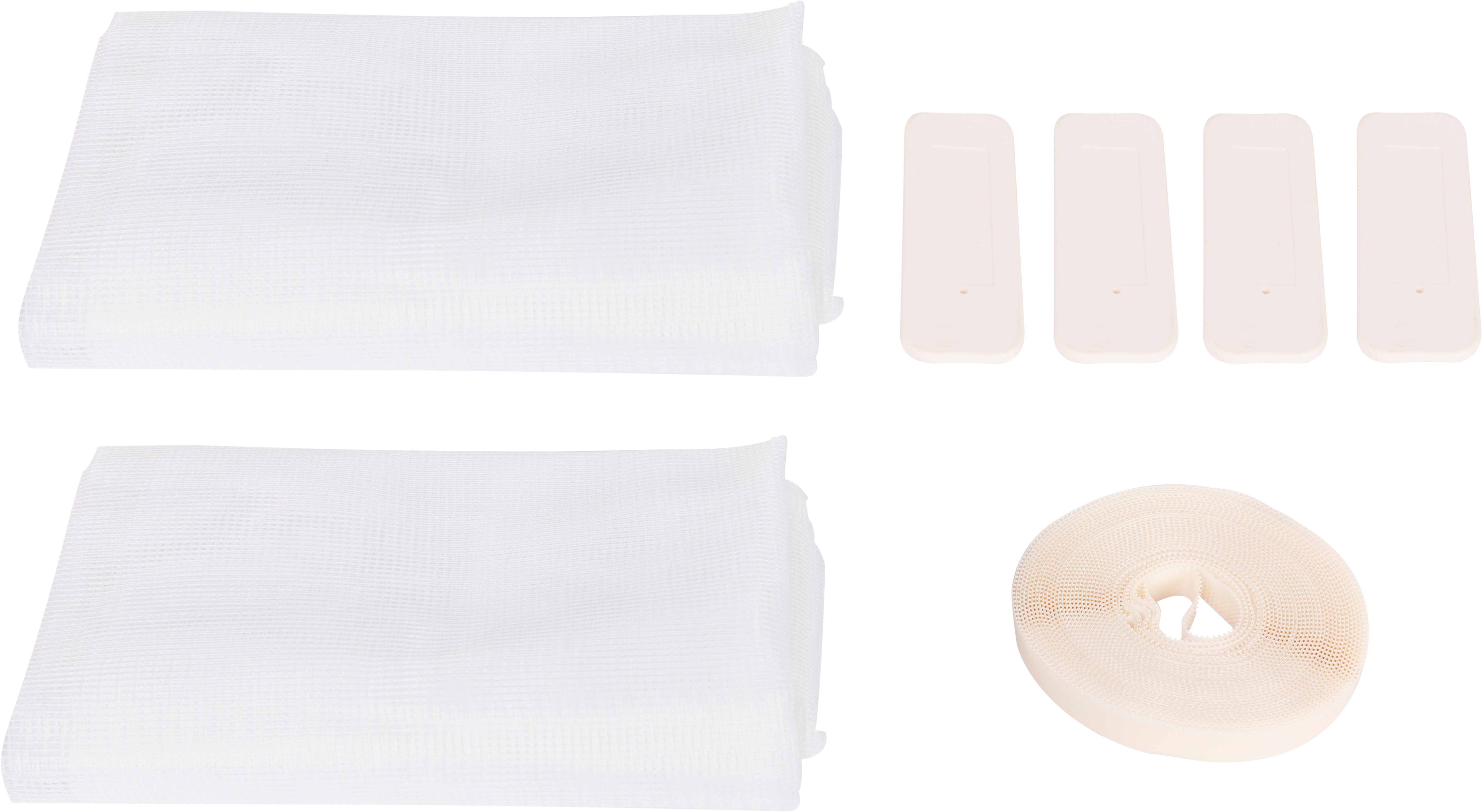 SCHELLENBERG Insektenschutz-Vorhang Fliegengitter für Balkontüren und Terrassentüren, (Set, 1-St), ohne bohren, 140 x 240 cm in weiß und anthrazit