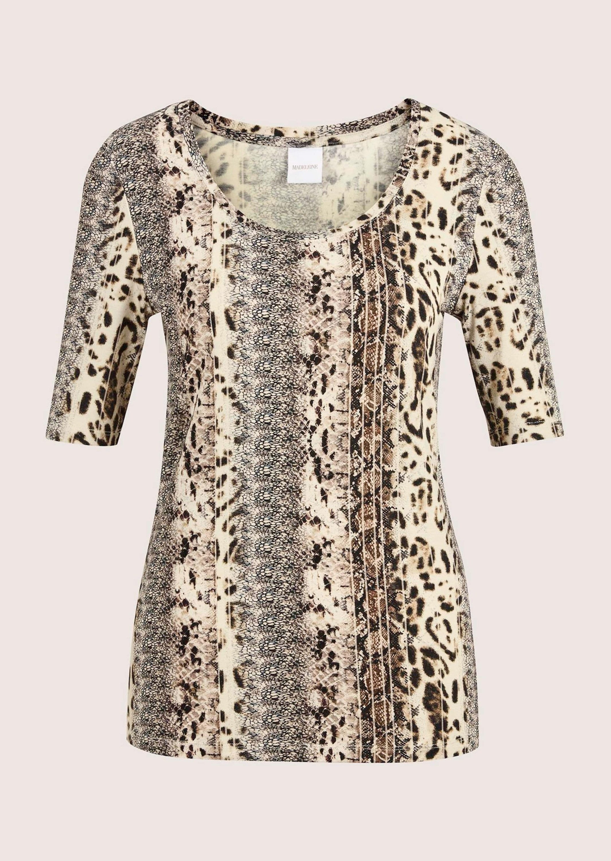 Kurzarmshirt Elegantes Oberteil im Animal-Design