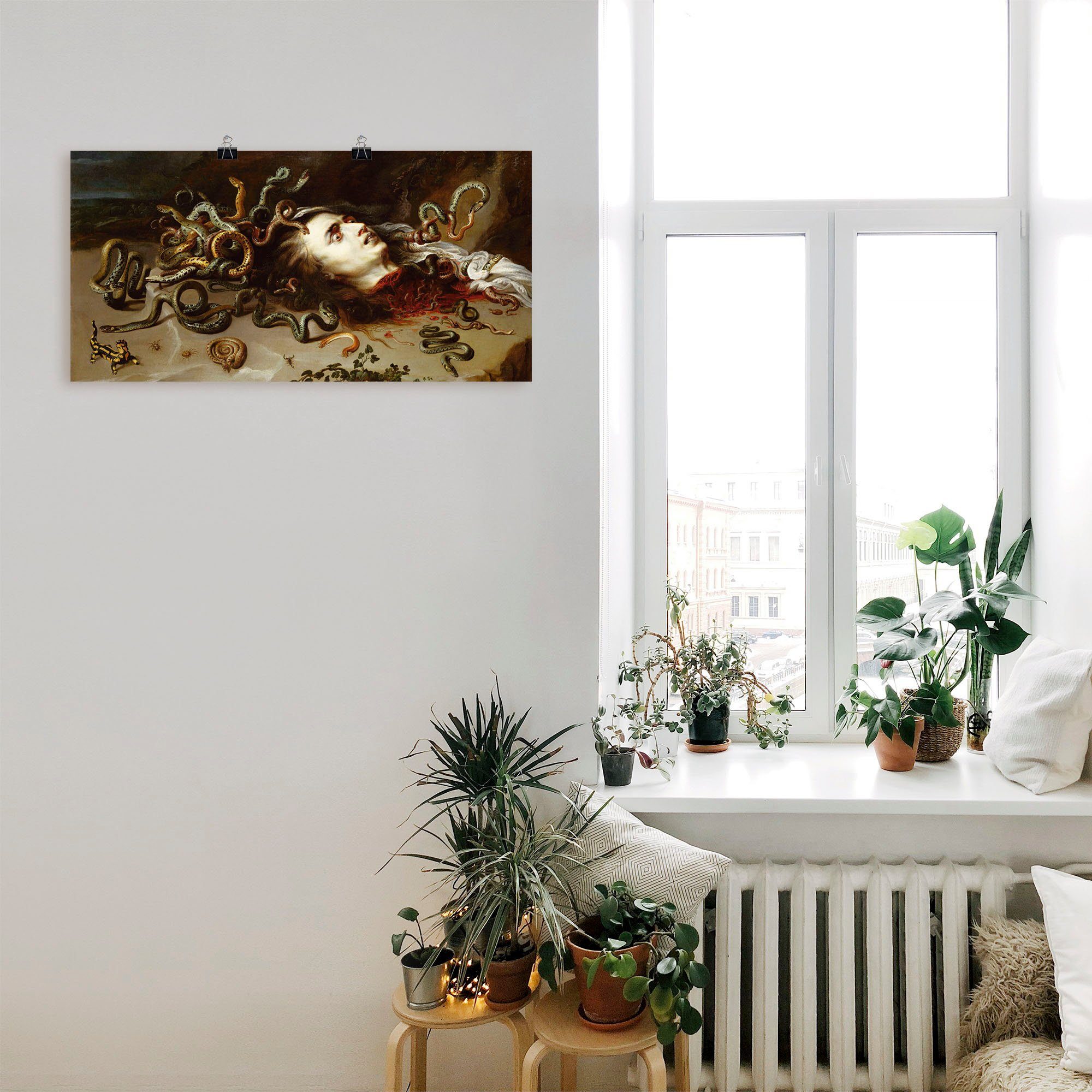 Artland Wandbild Das Haupt der Medusa, klassische Fantasie (1 St), als Leinwandbild, Poster in verschied. Größen