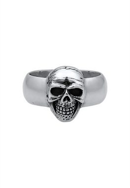 Kuzzoi Siegelring Herren Siegelring Totenkopf 925er Silber