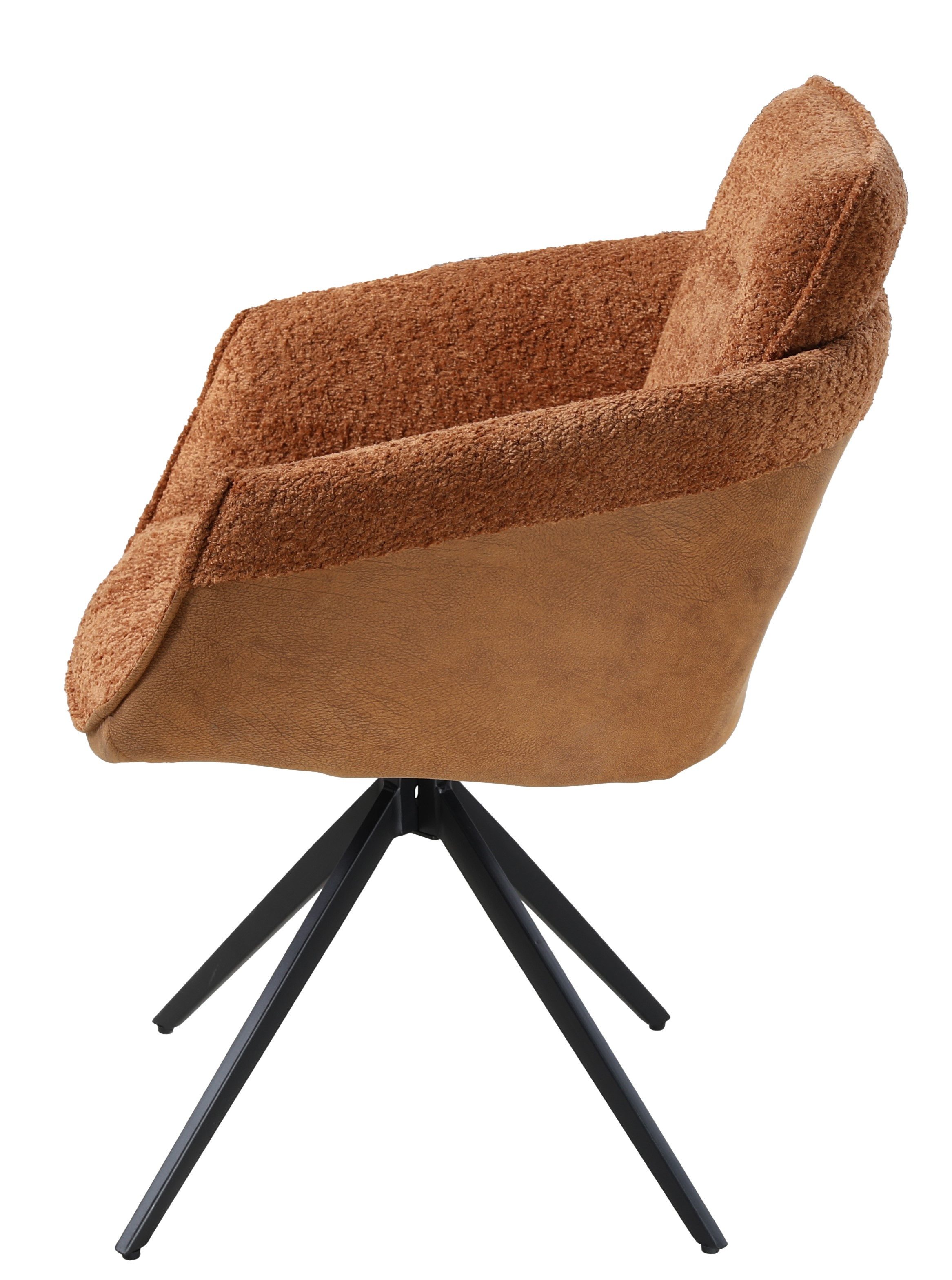 Jiexi Esszimmersessel 2 Dickes Teddy-Fleece Sessel, Brauner Plüschbezug